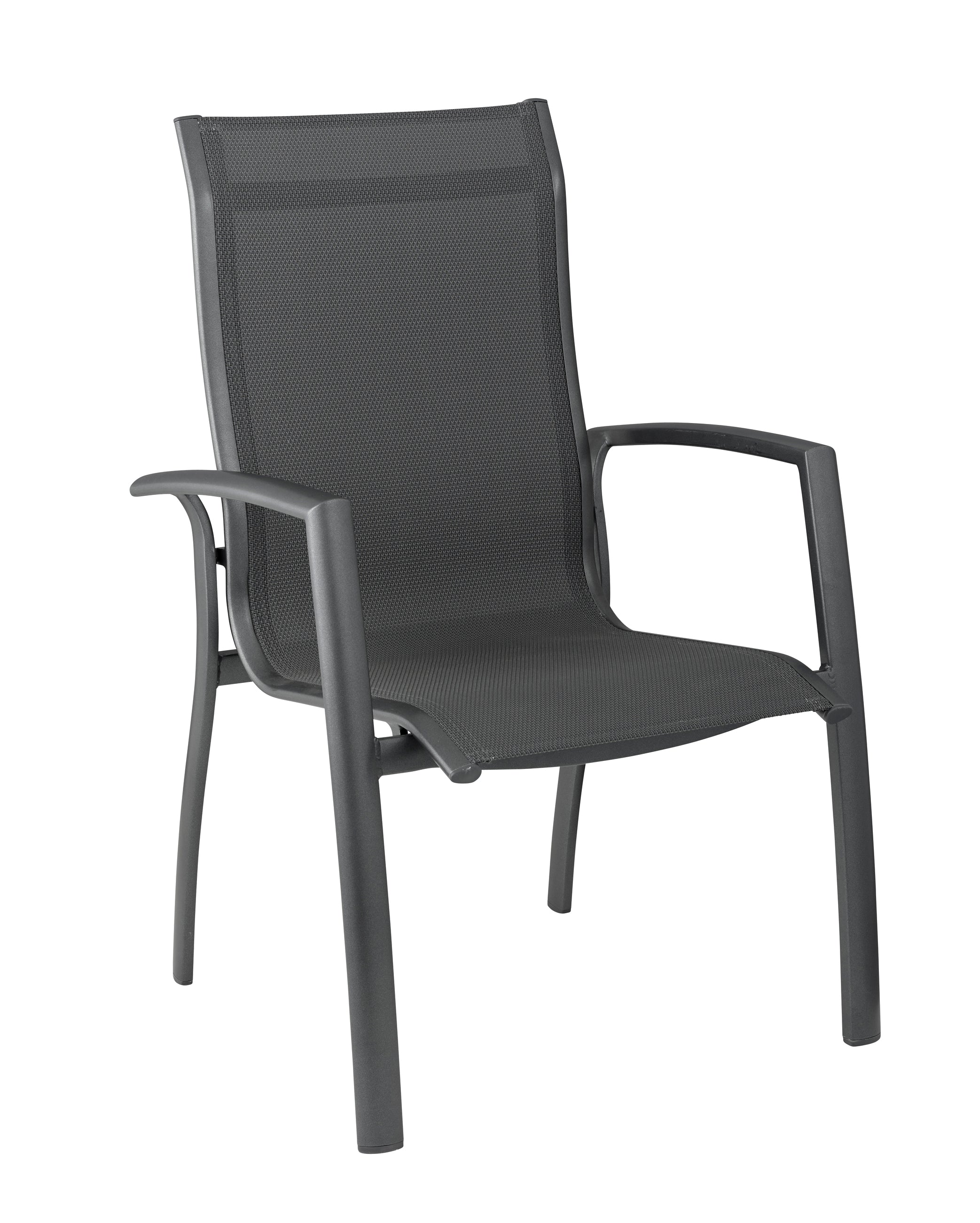 Kettler Diningset Legato stapelstoel-Cubic leisteen 160x95cm 5-delig