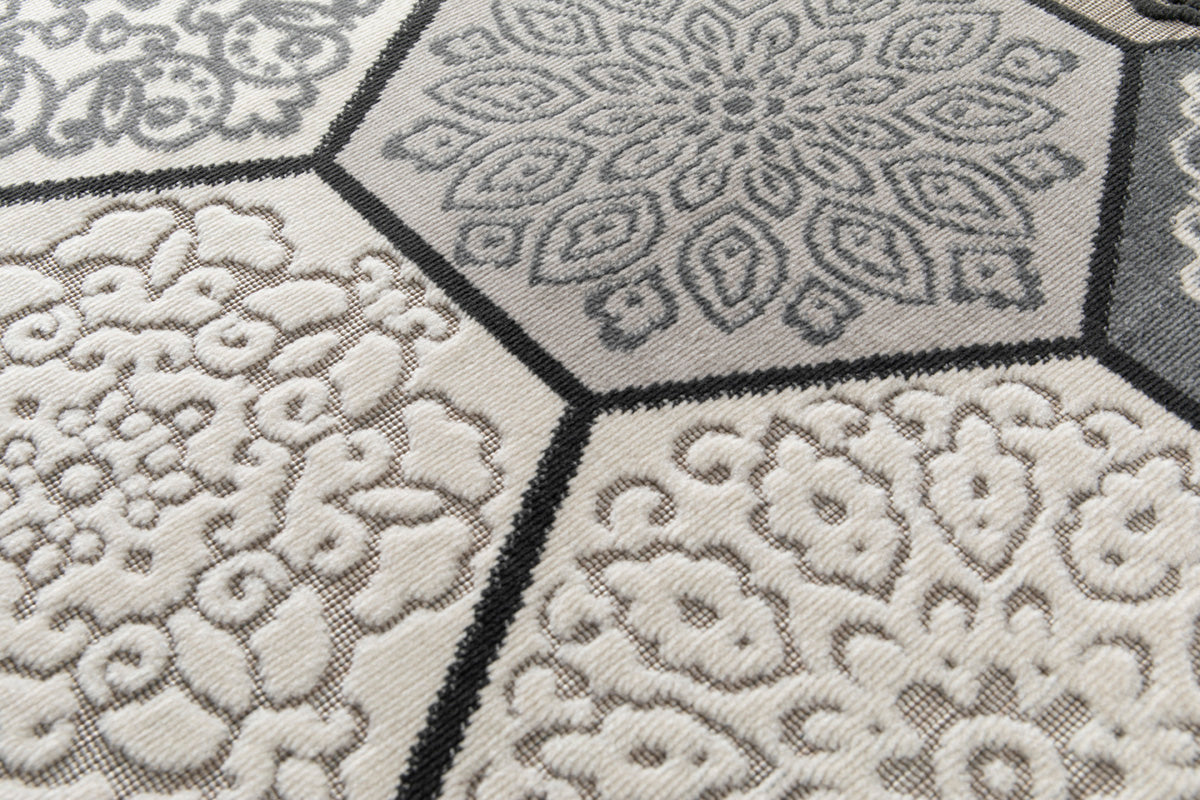 Garden Impressions Buitenkleed Hexagon black 200x290cm