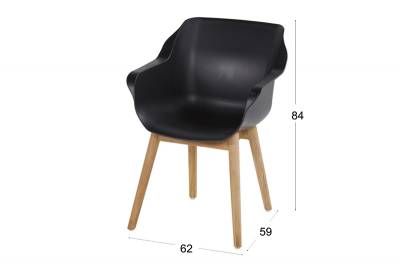 Hartman Sophie teak armchair teak-black