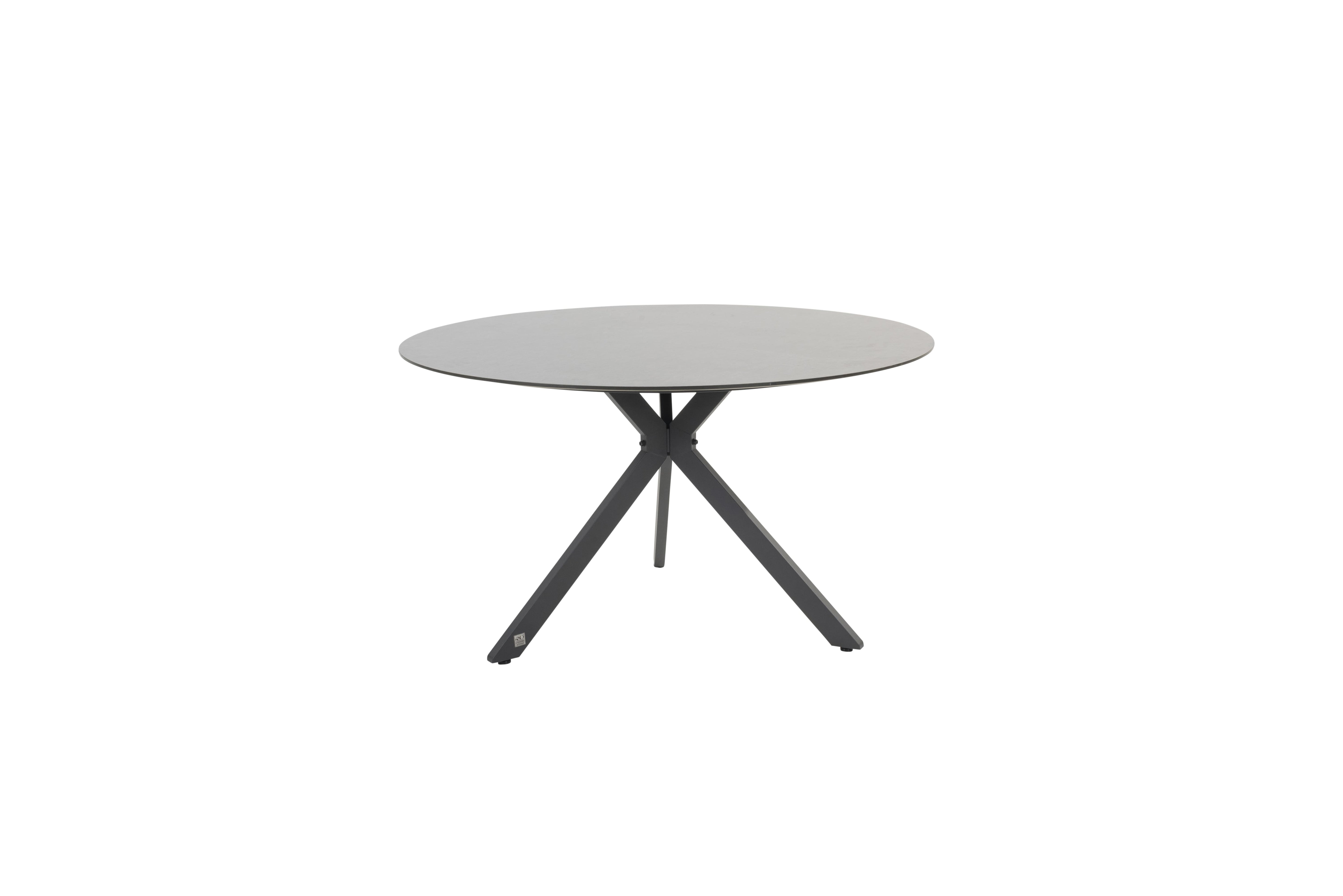 4 Seasons Outdoor locarno diningtafel slate antraciet Ø130cm