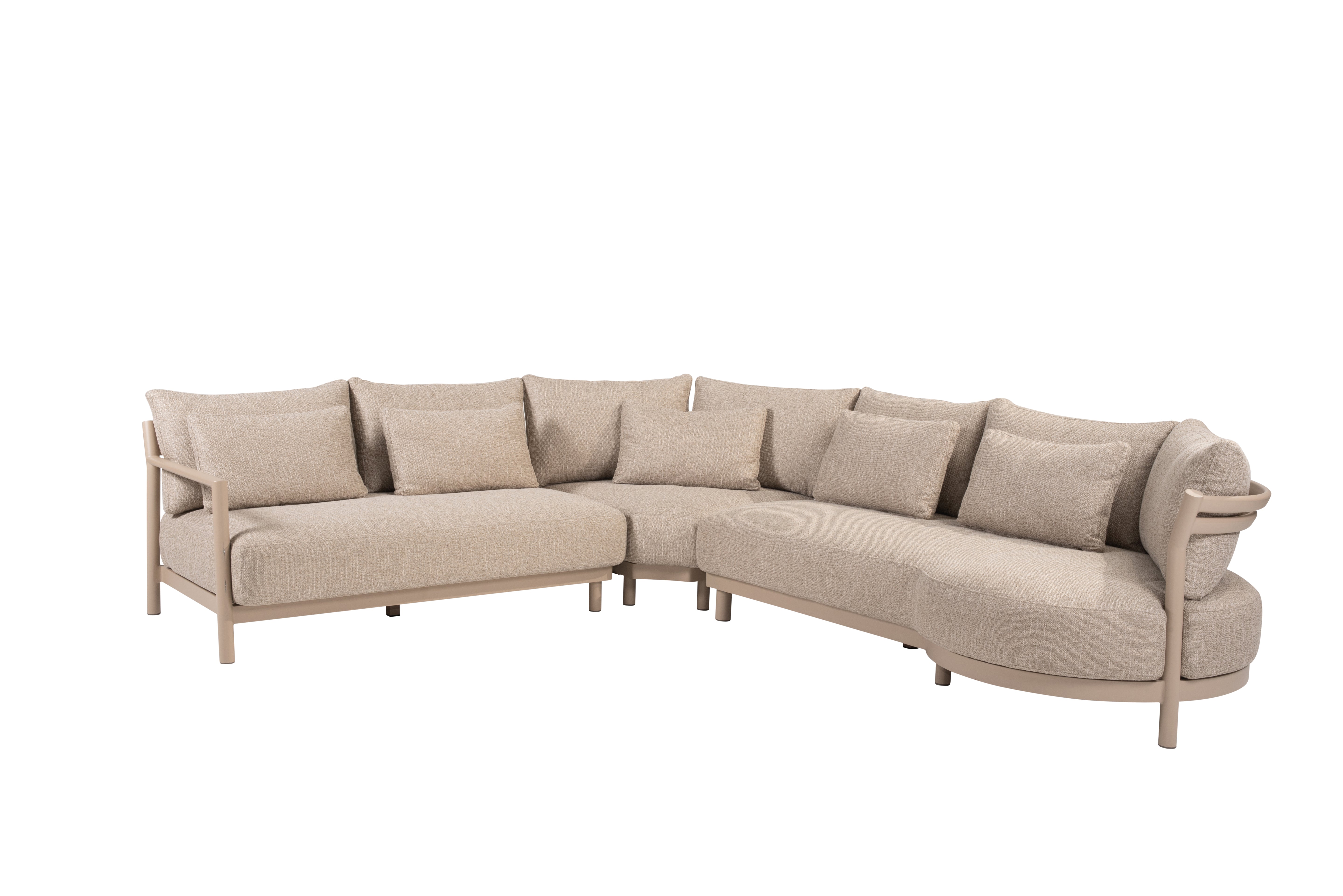 4 Seasons Outdoor Loungehoek Mykonos latte 3-delig