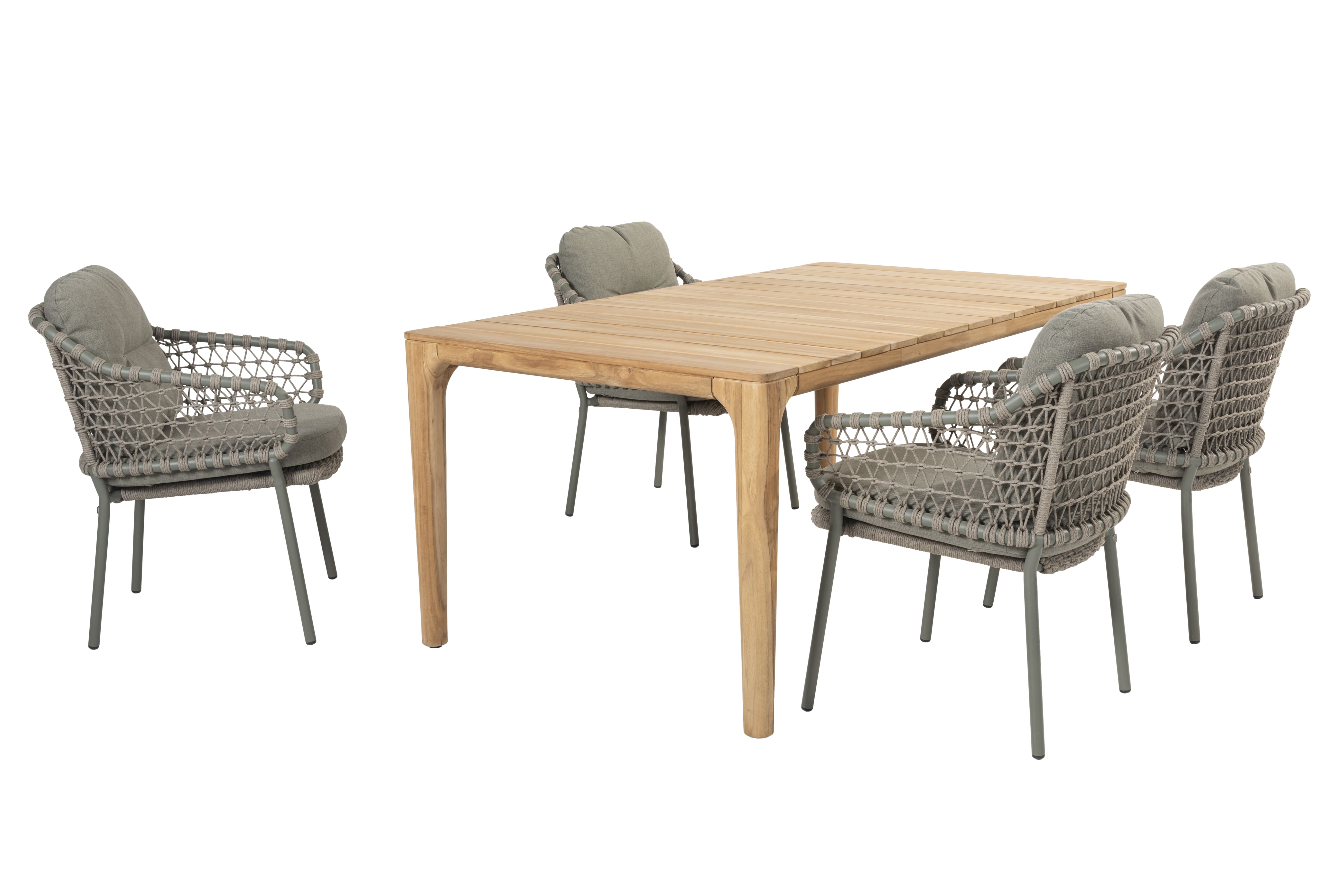 4 Seasons Outdoor jura olive-liam 180x100cm diningset 5-delig