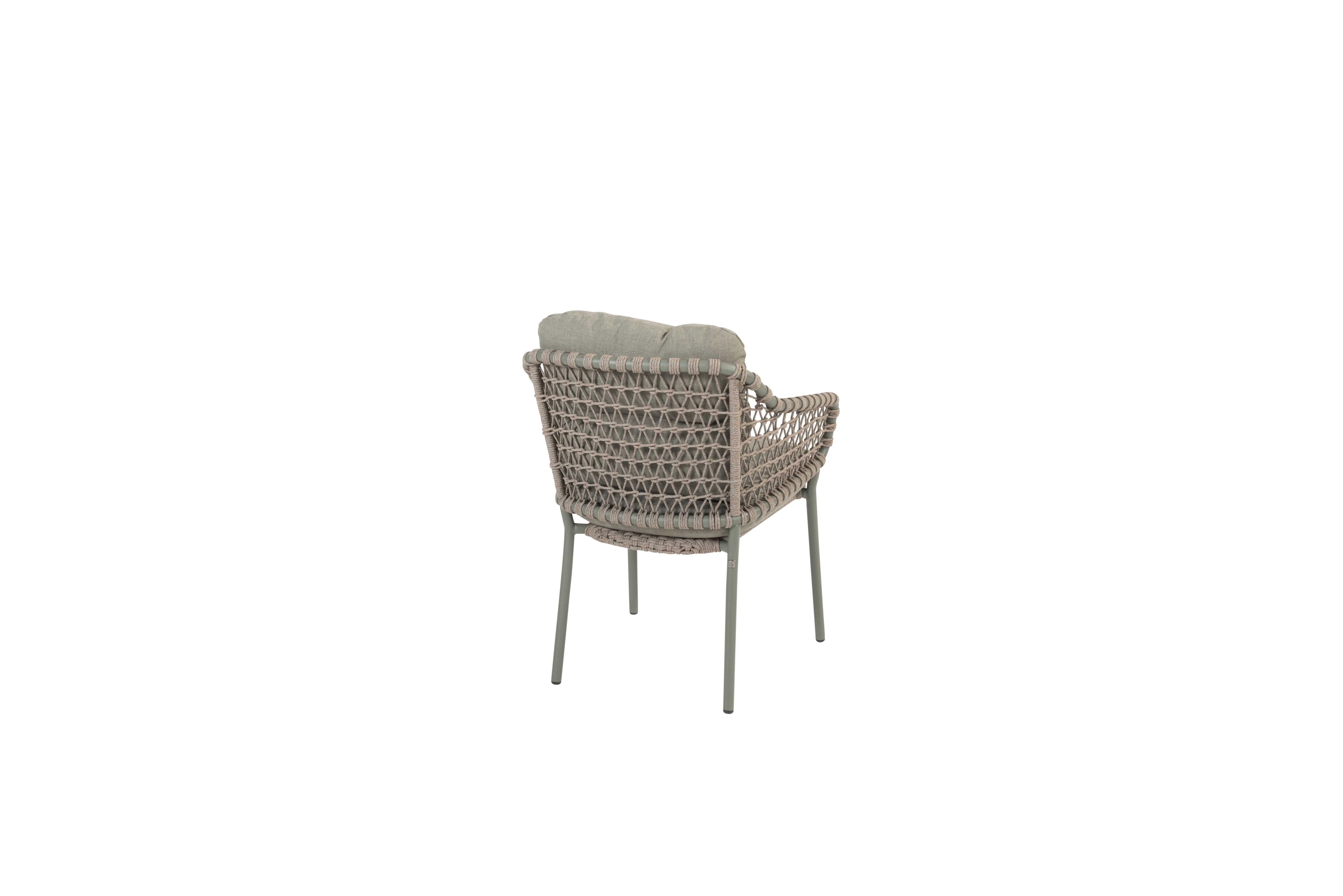 4 Seasons Outdoor Diningset Jura olive-Prado ø160cm 7-delig