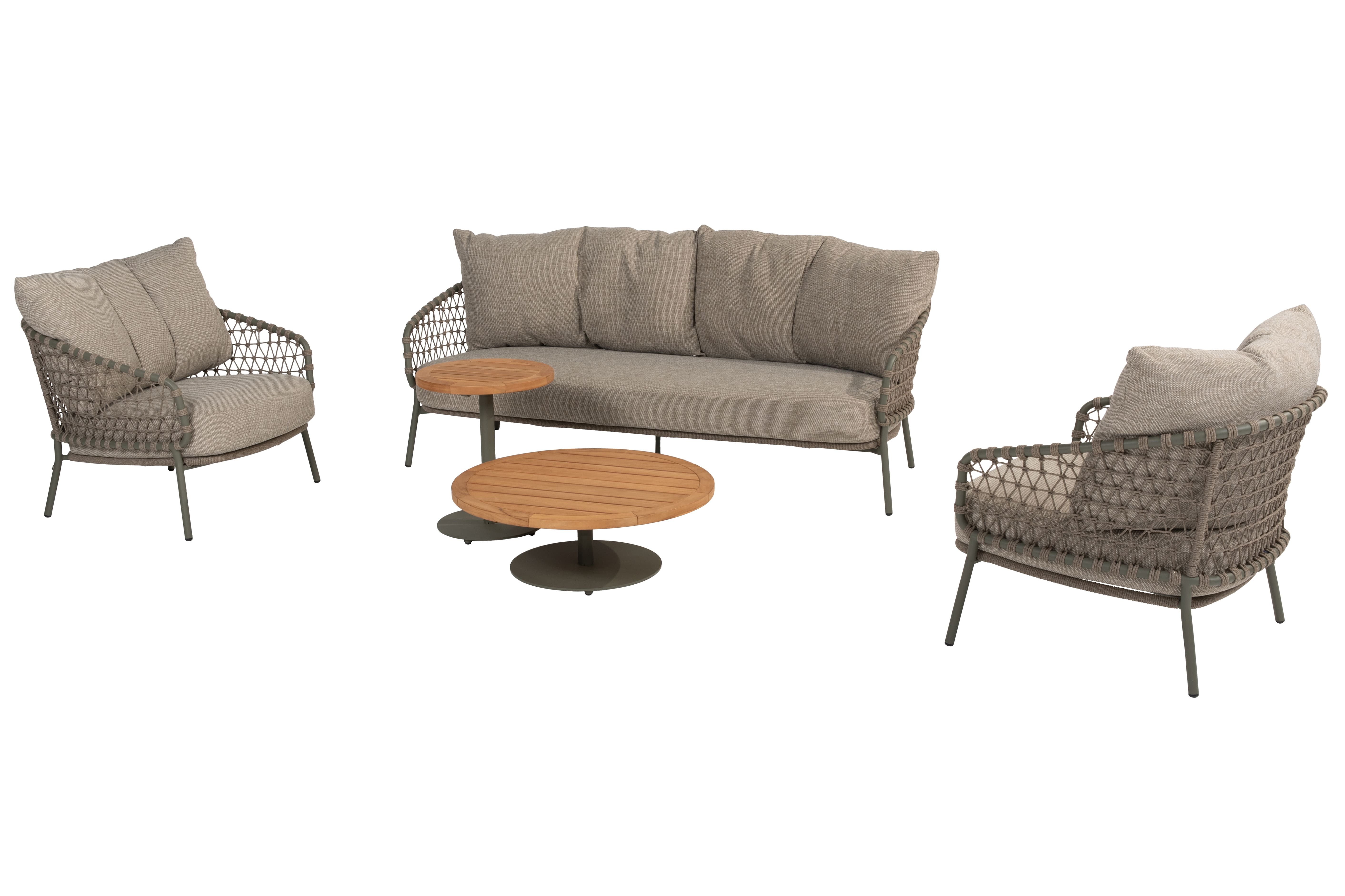 4 Seasons Outdoor Loungeset Jura olive 5-delig showmodel