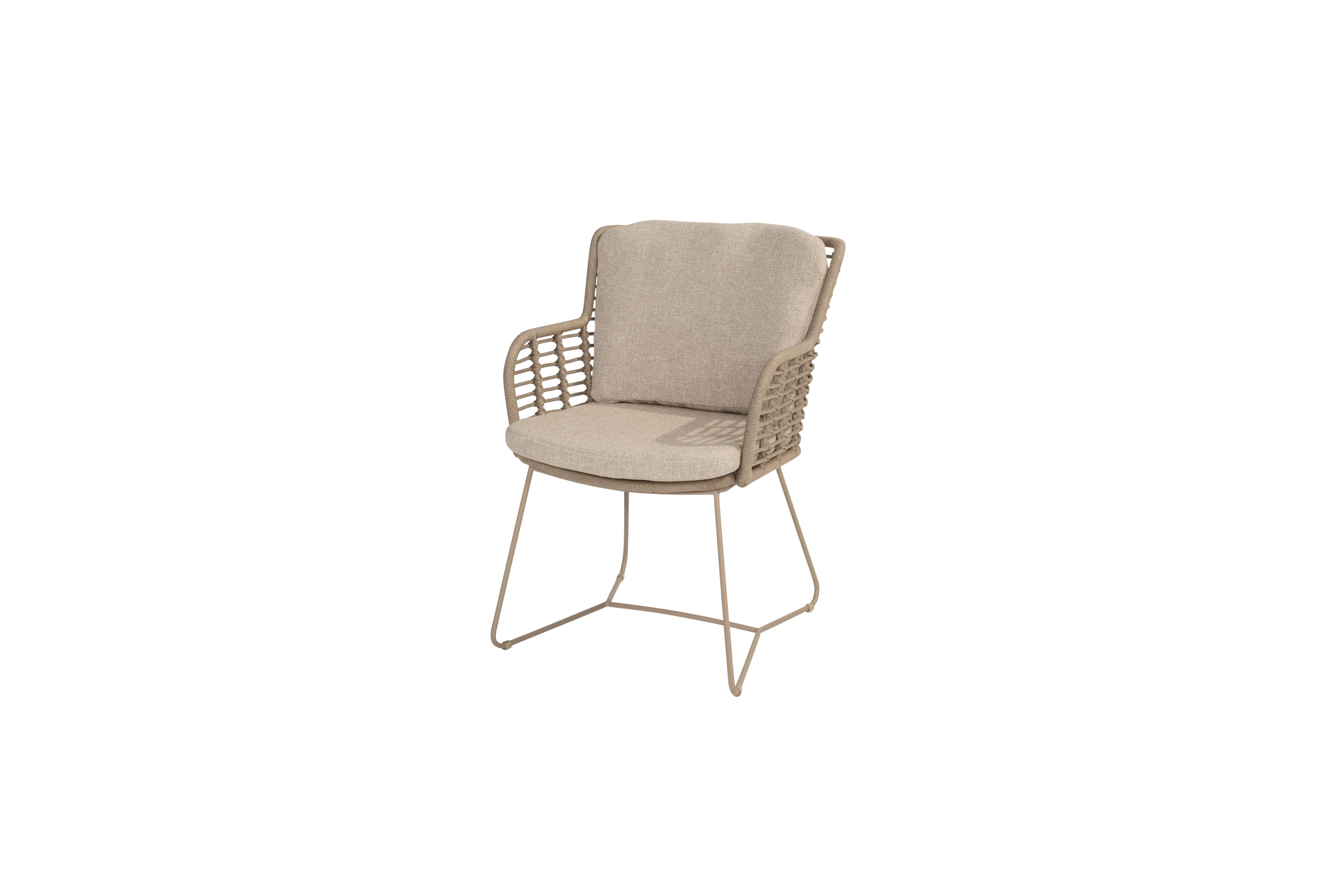 4 Seasons Outdoor Diningset Fabrice latte-Donato ø160cm 7-delig