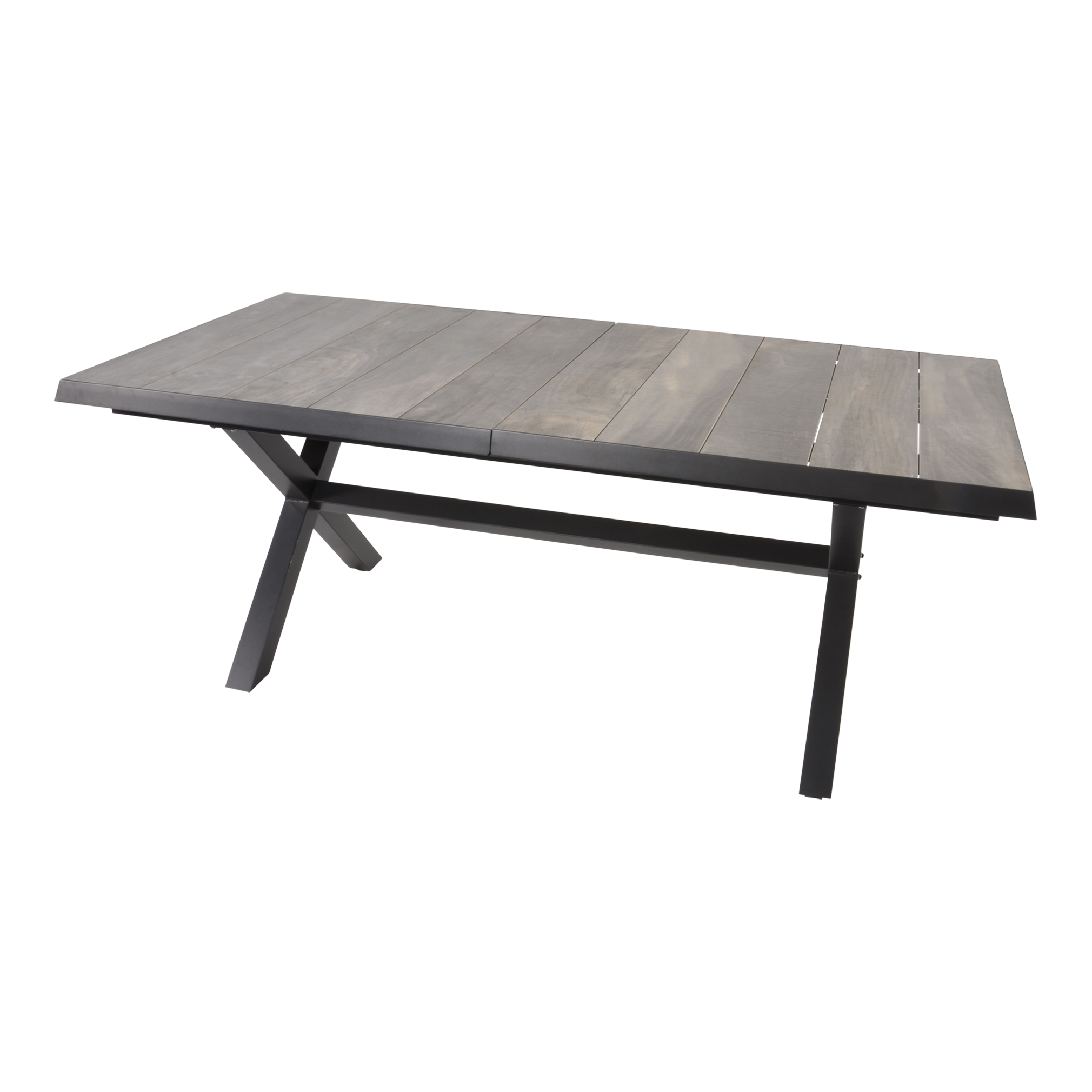 Lesli Living Uitschuiftafel Castilla Negro 204/264x102cm