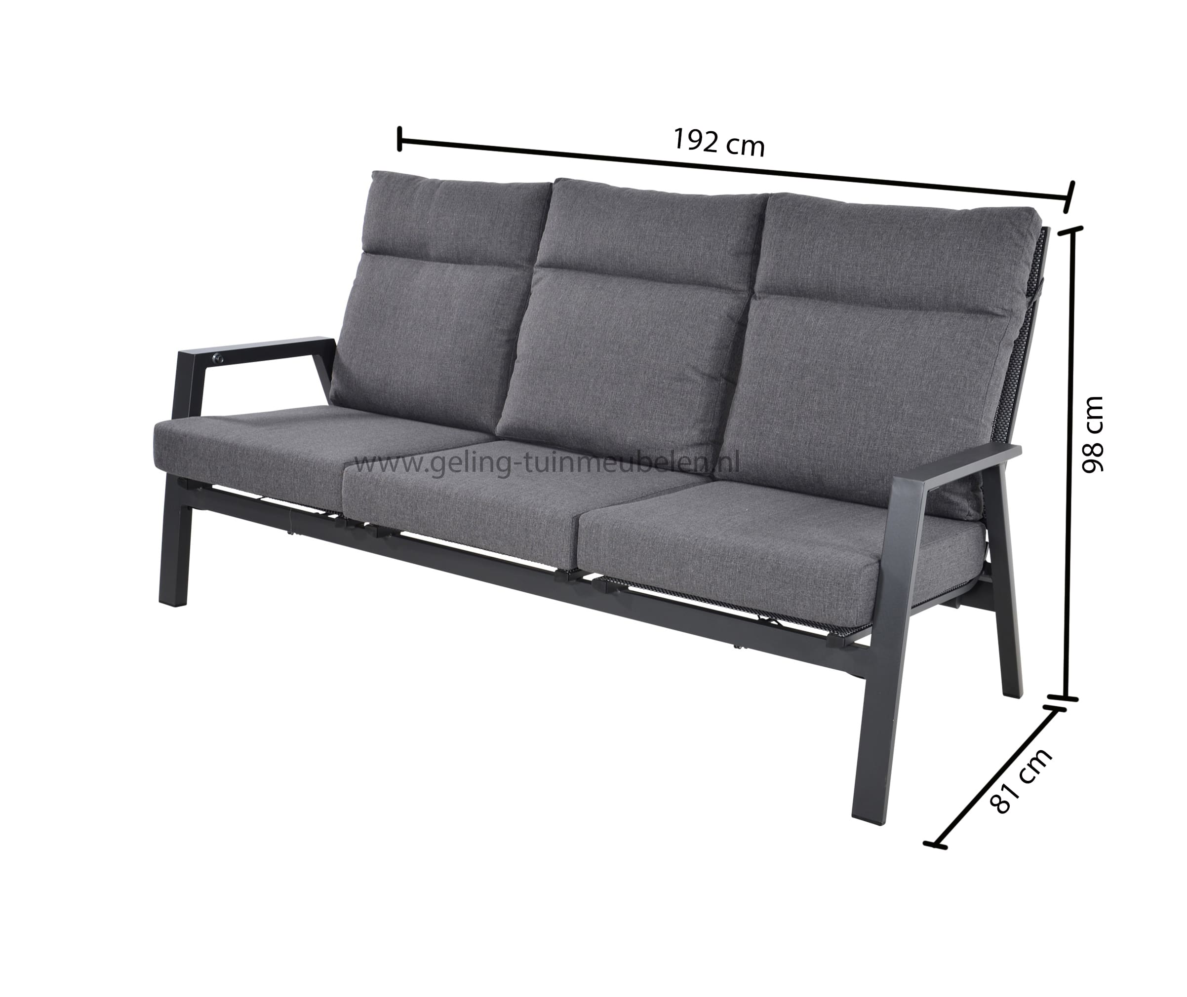 Lesli Living Loungebank Ohio 3-zits