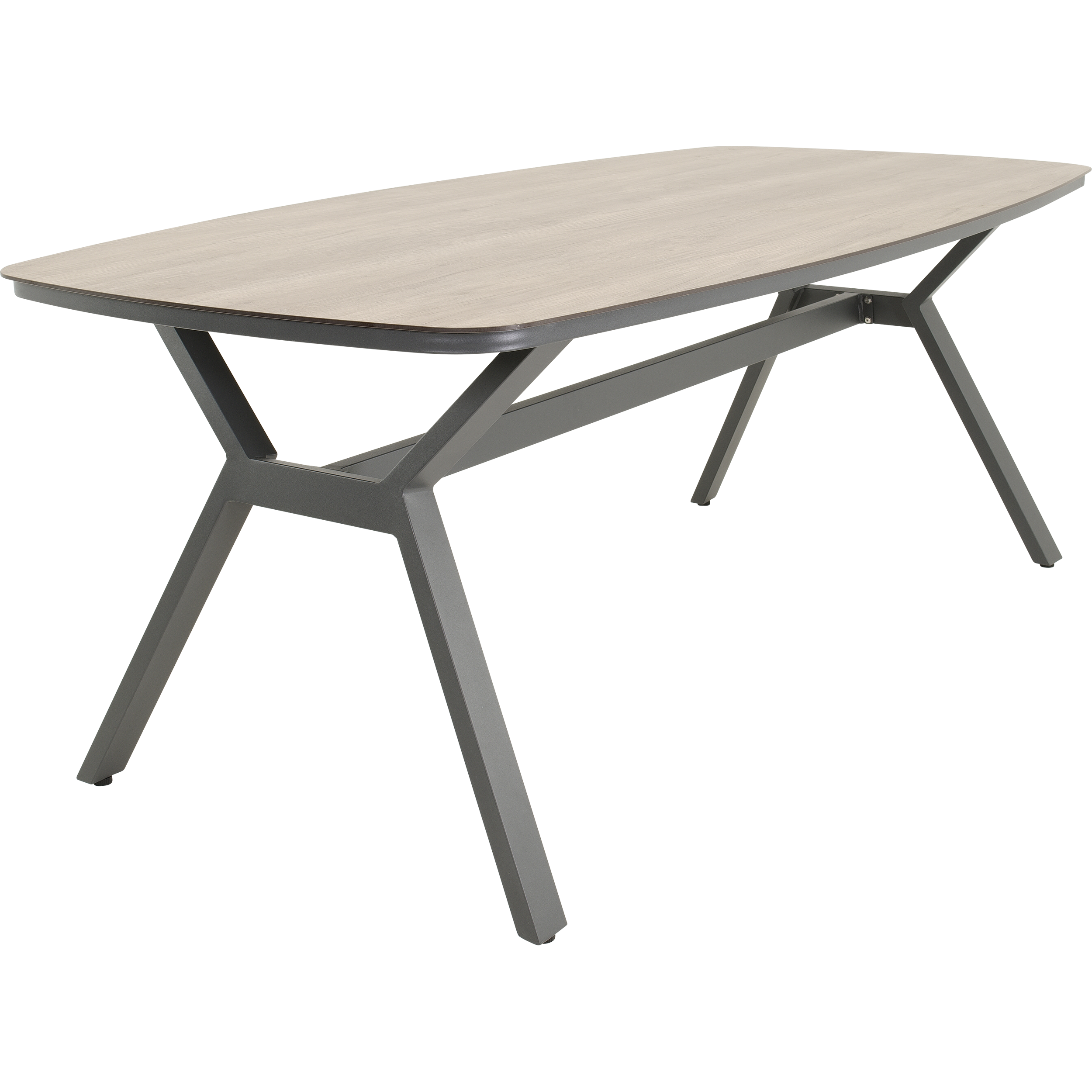 Lesli Living Diningtafel Odense antraciet deens ovaal 200x100cm