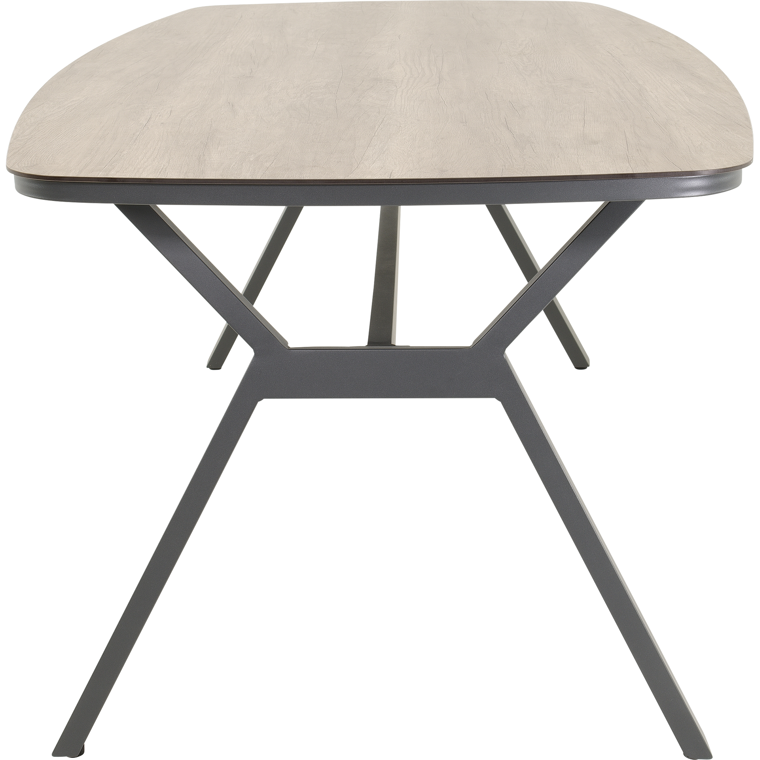 Lesli Living Diningtafel Odense antraciet deens ovaal 200x100cm