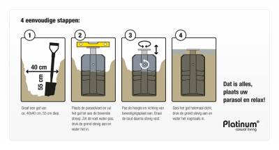 Platinum Ingraaf parasolvoet