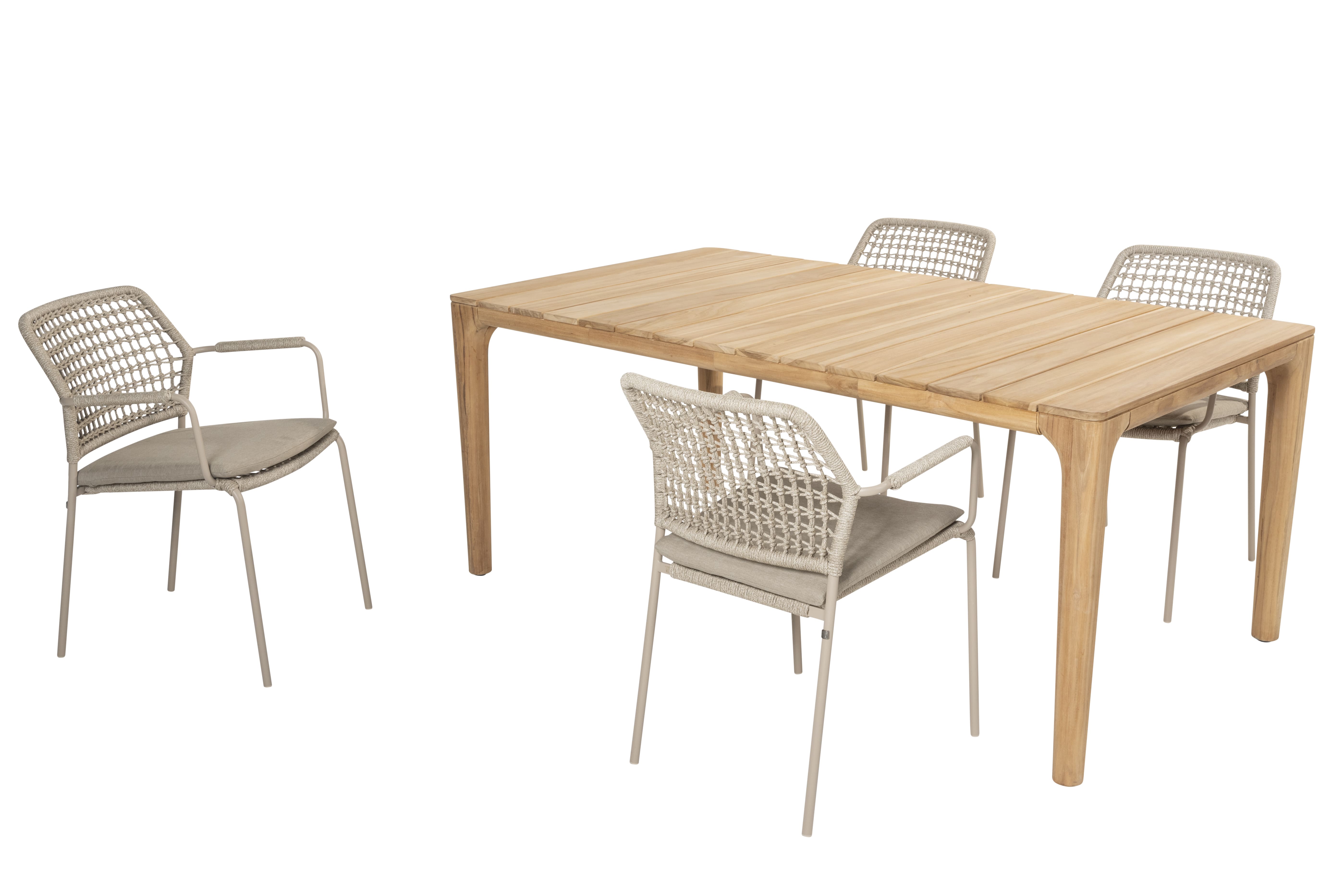 Taste 4SO Diningset Barista latte-Liam 180x100cm 5-delig