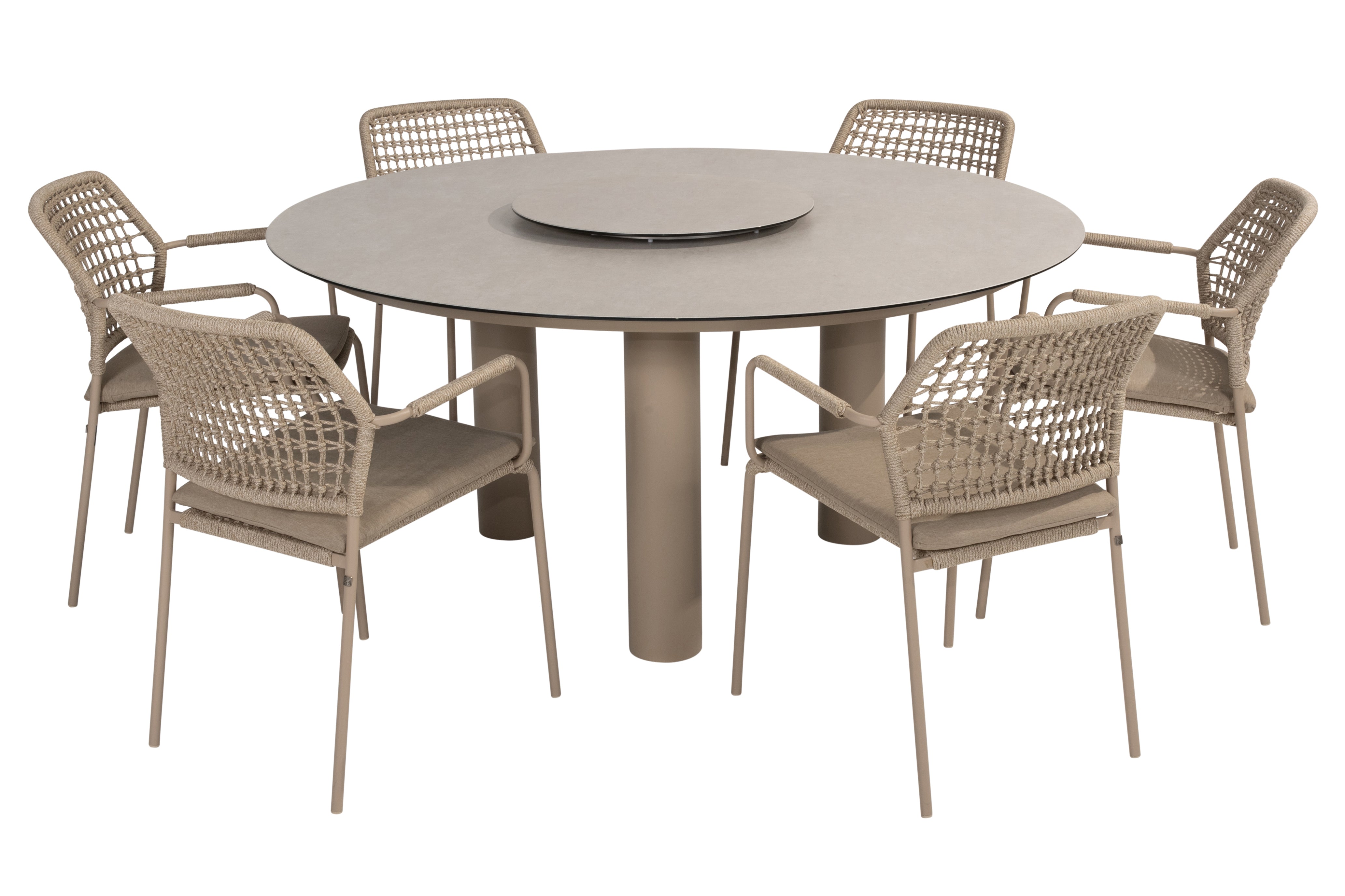 Taste 4SO Diningset Barista latte-Donato ø160cm 8-delig