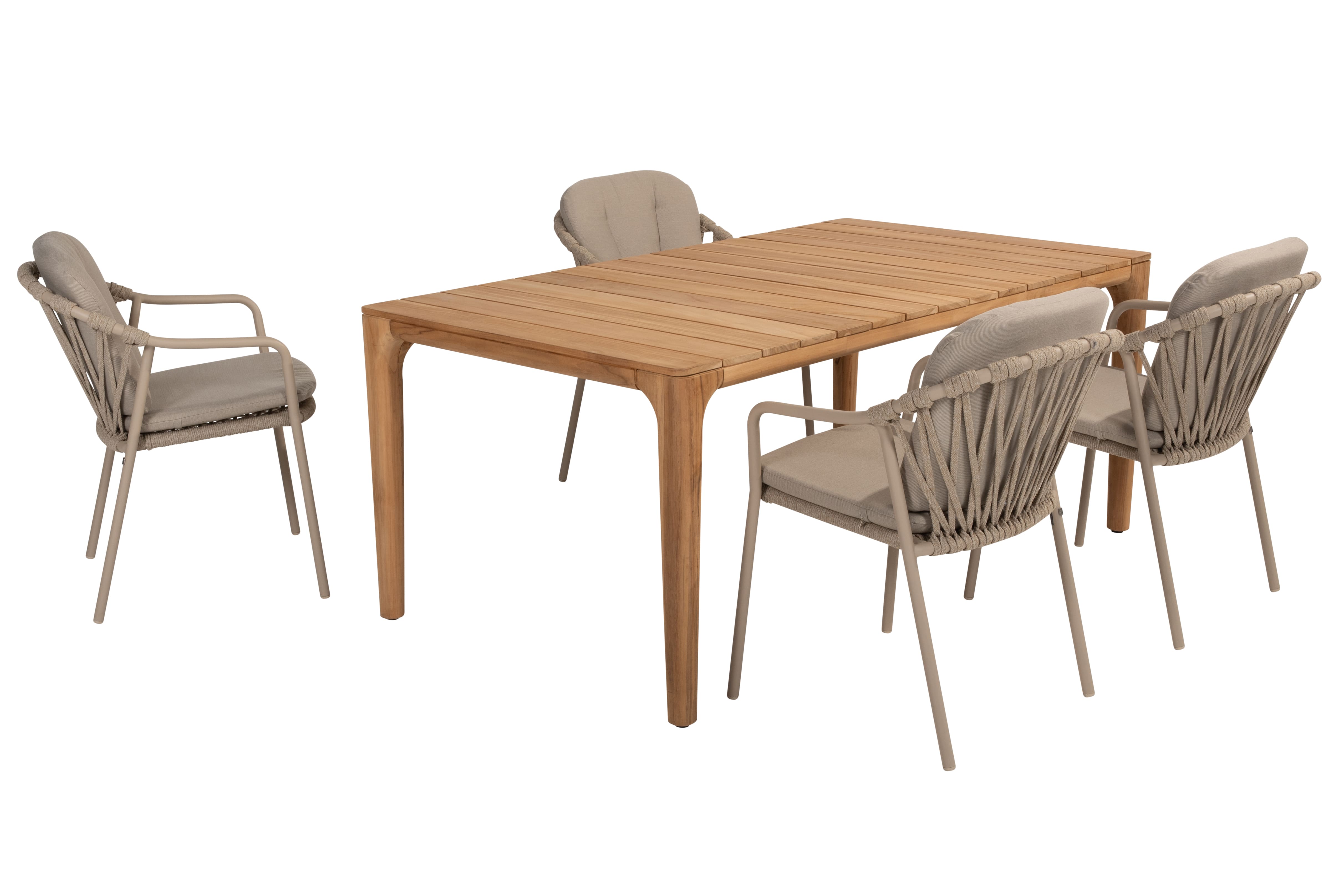 Taste 4SO Outdoor Diningset Manitoba latte-Liam 180x100cm 5-delig