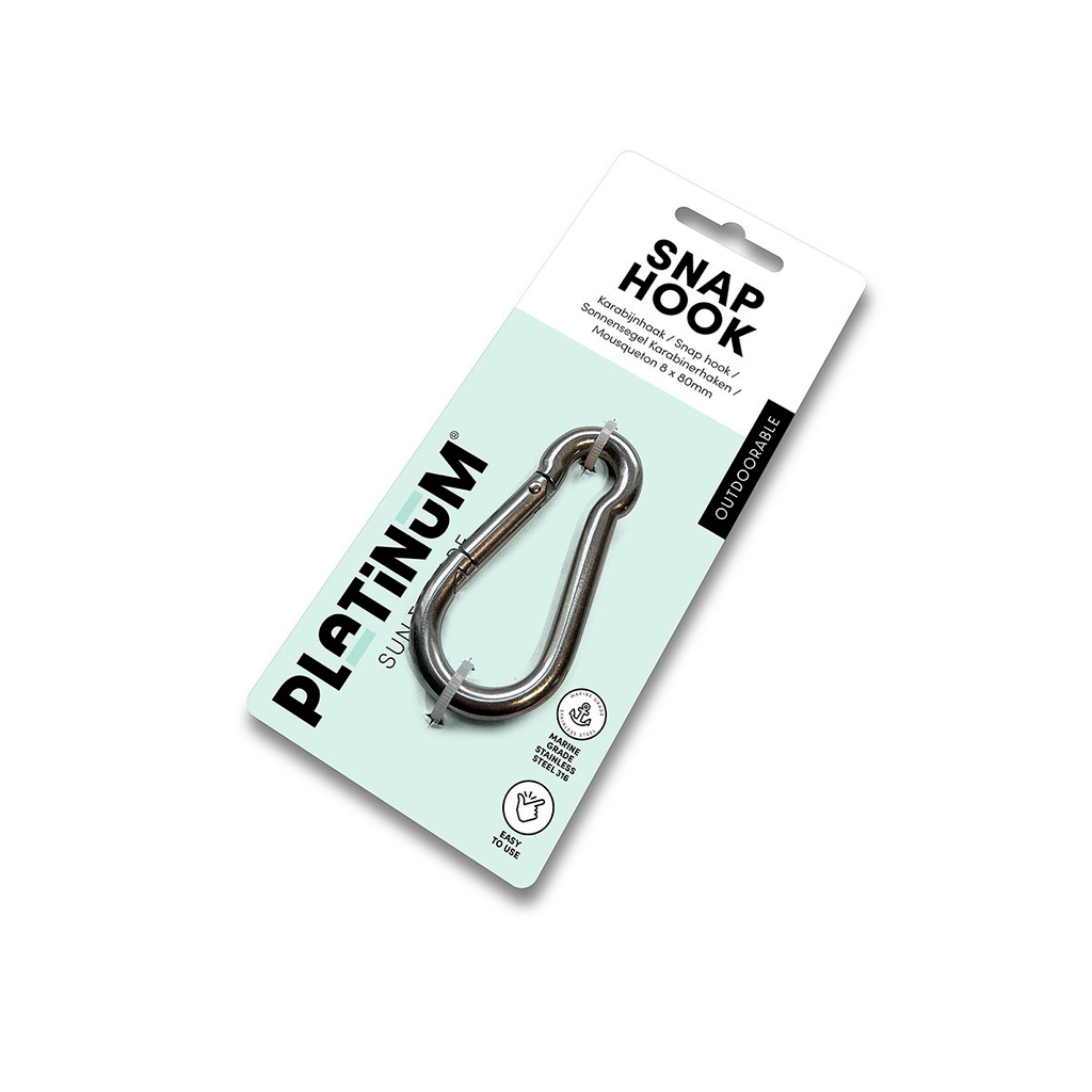 Karabijnhaak 8 x 80mm, RVS