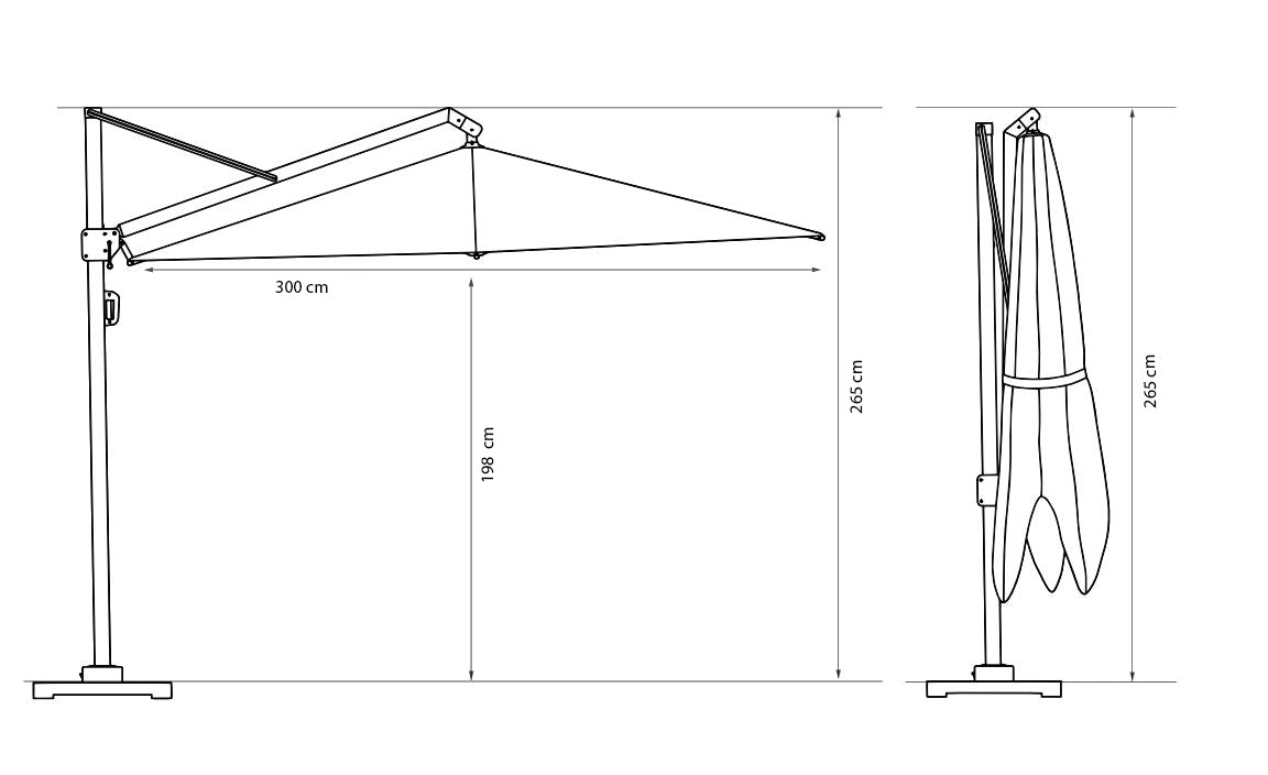Platinum Challenger T² Premium 300x300cm Wit-Faded black