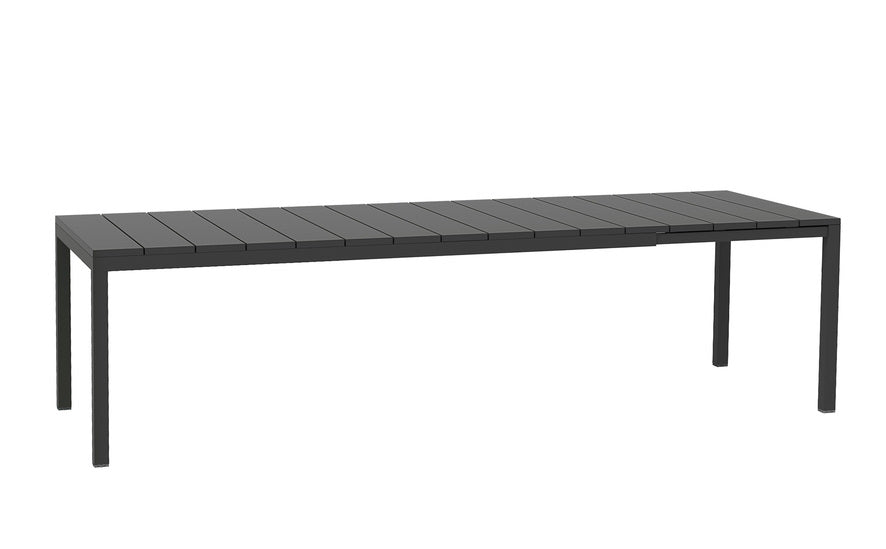 Nardi Diningtafel Rio 210/280x100cm kunststof antraciet