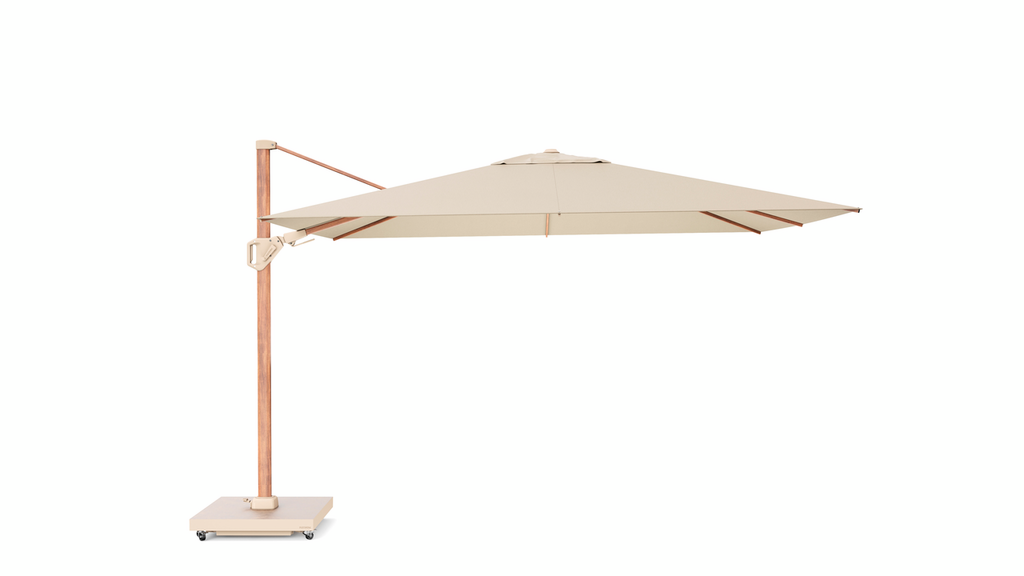 Platinum Zweefparasol Challenger T² Premium 260x350cm Teak/Champagne