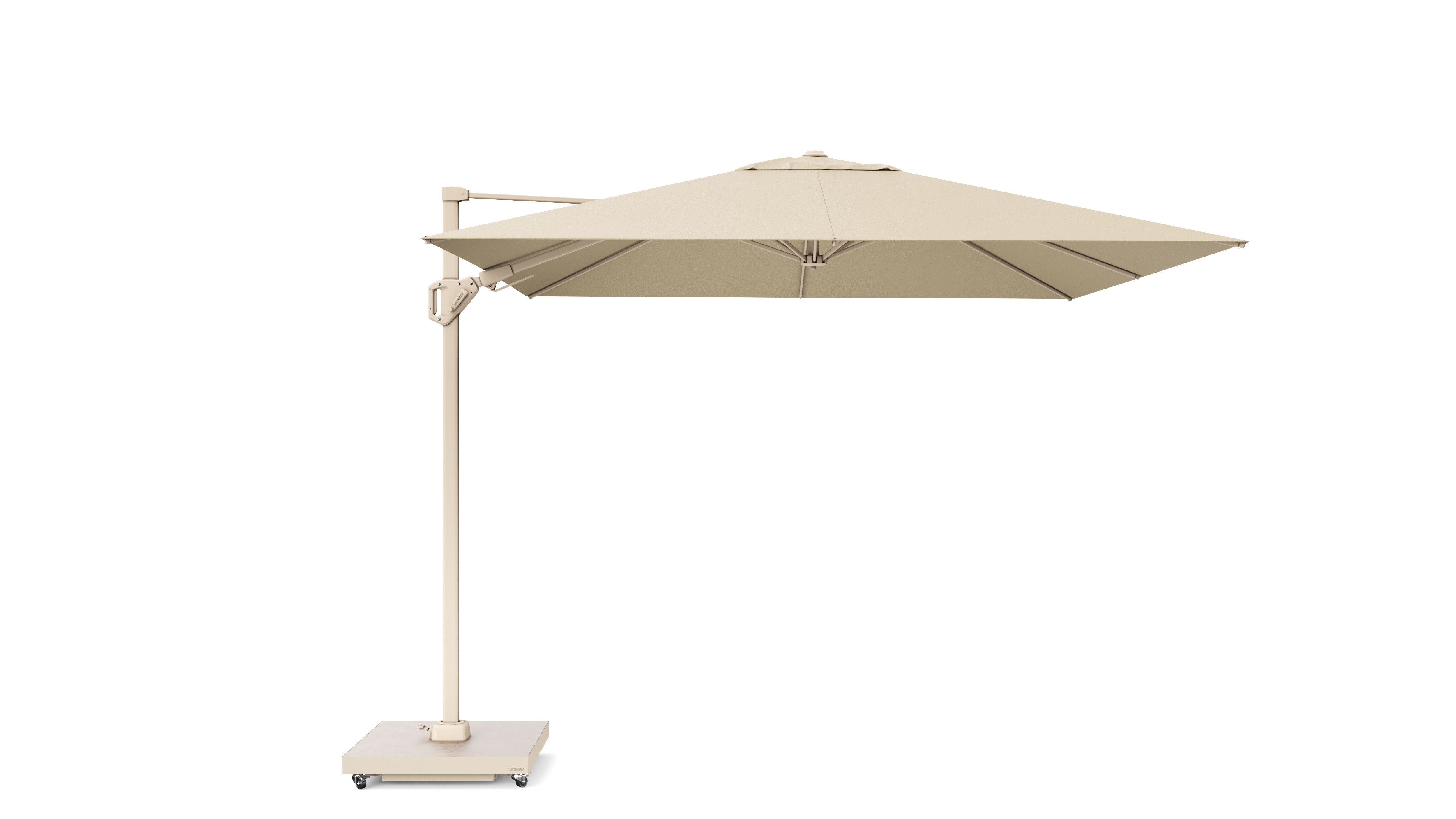 Platinum Zweefparasol Challenger T² Premium 300x300cm Sandstone/Champagne