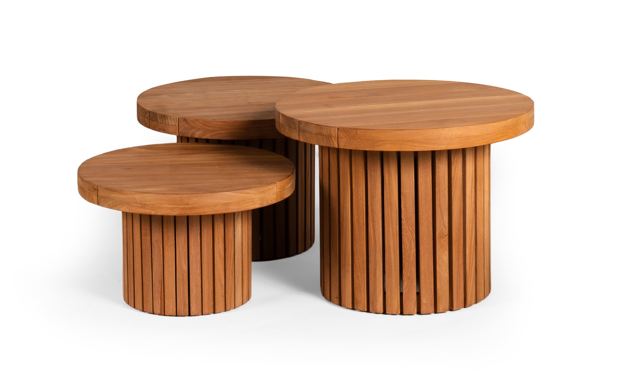 Tierra Outdoor Marapa set van 3 salontafels Ø50 - Ø55cm - Ø60cm