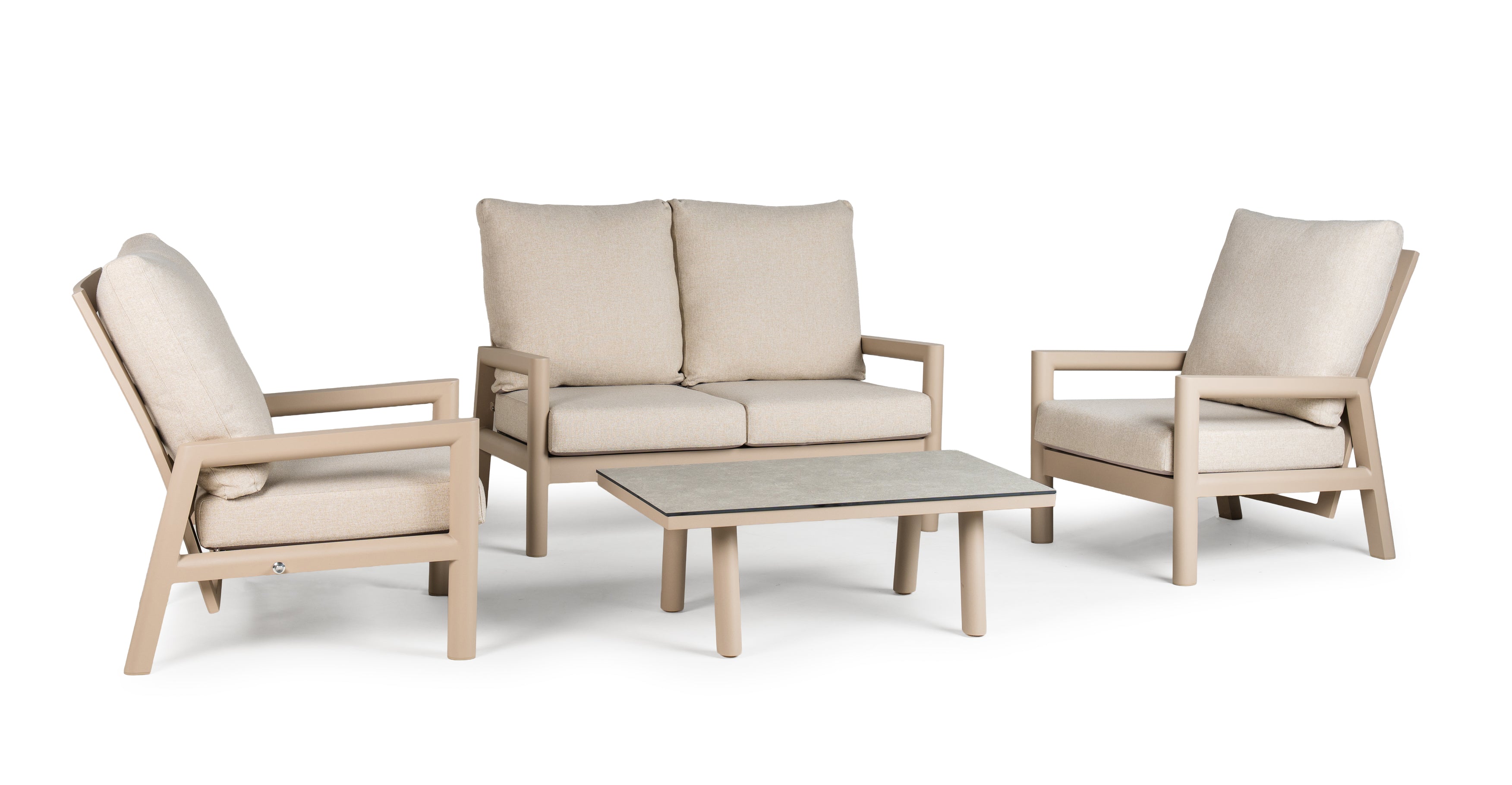 Tierra Outdoor Loungeset Sevilla champagne 4-delig