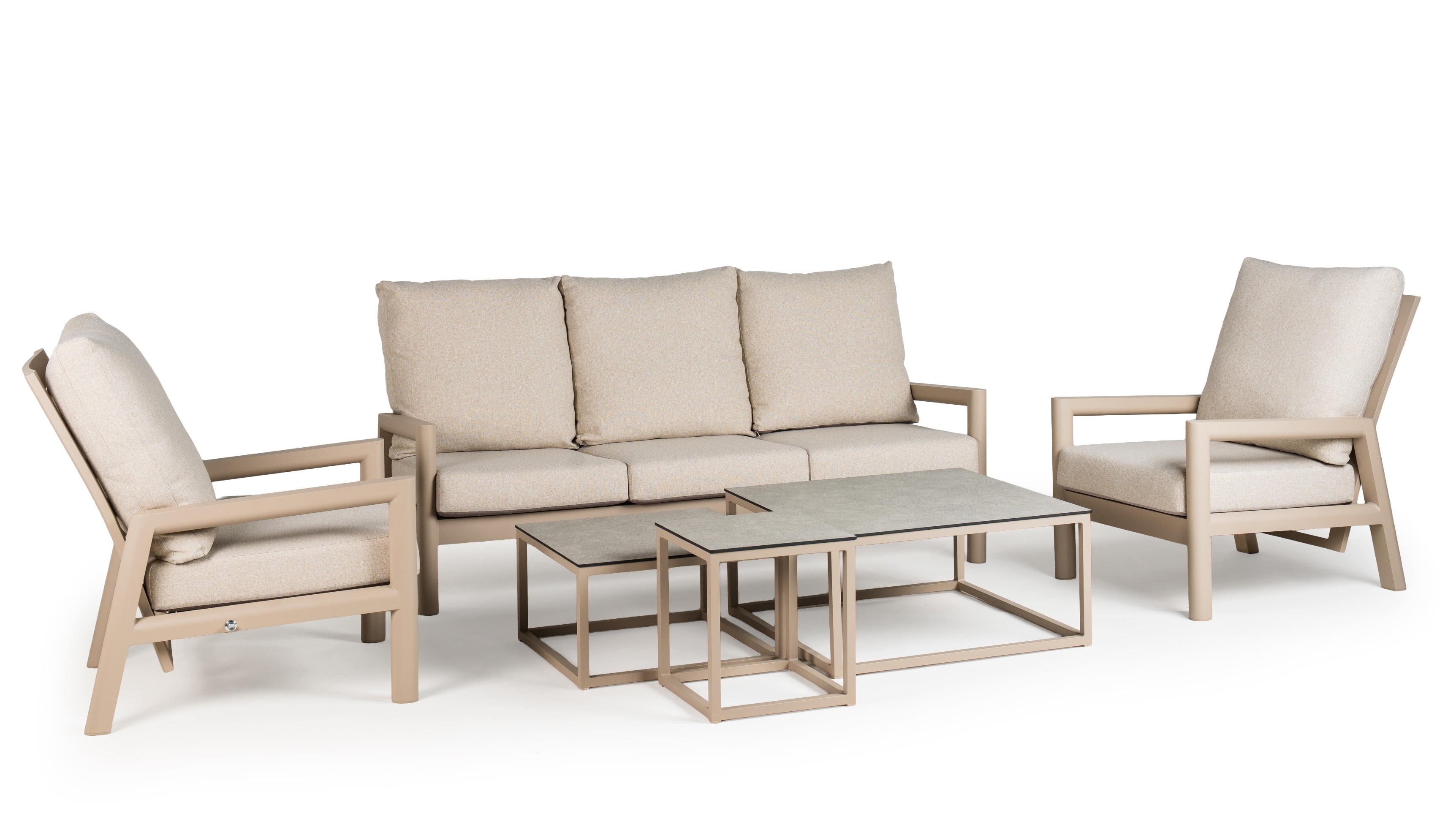 Tierra Outdoor Loungeset Sevilla champagne 6-delig
