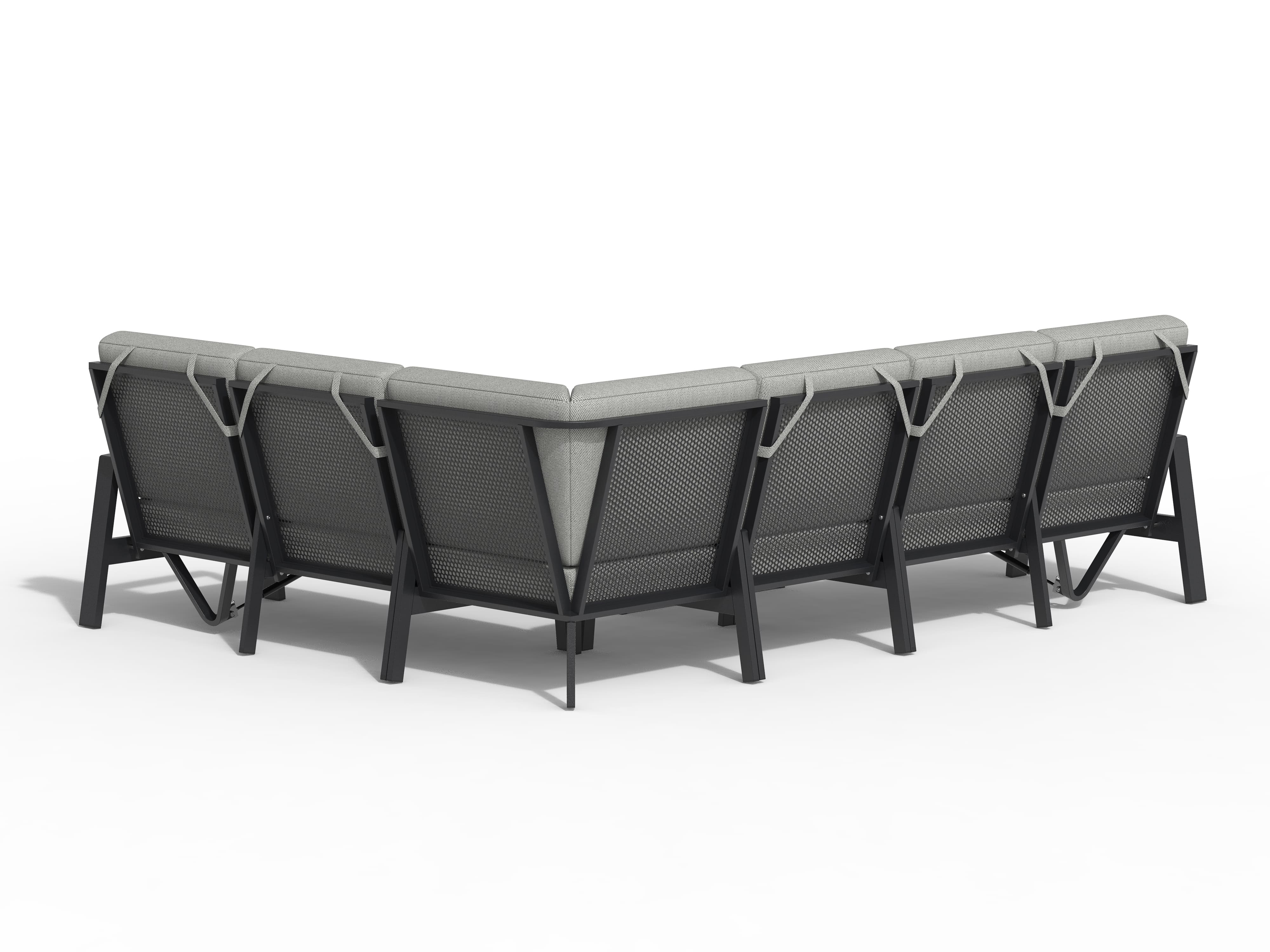 Tierra Outdoor Loungehoek Queens charcoal 5-delig