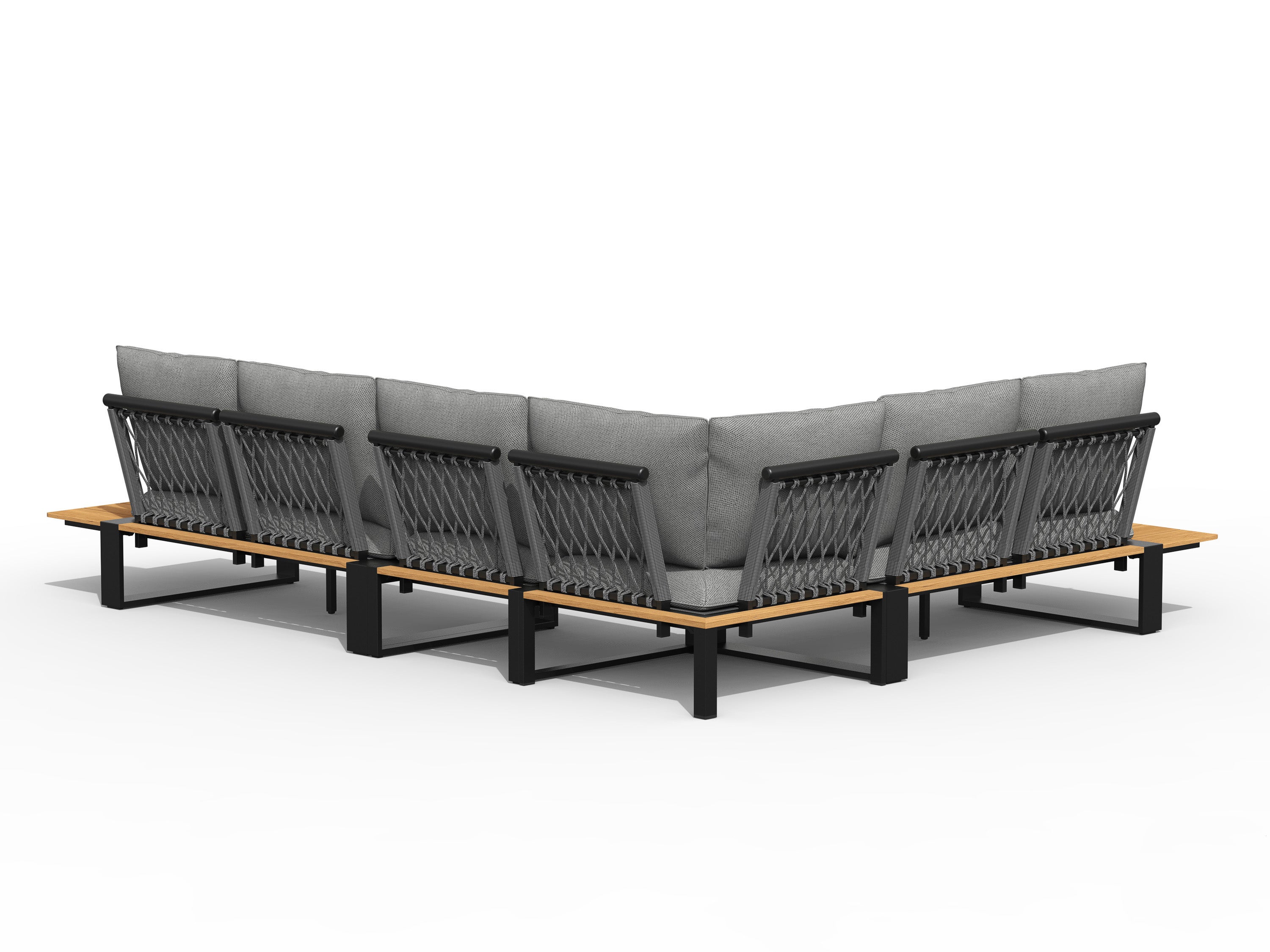 Tierra Outdoor Loungehoek Seto teak ash grey 5-delig