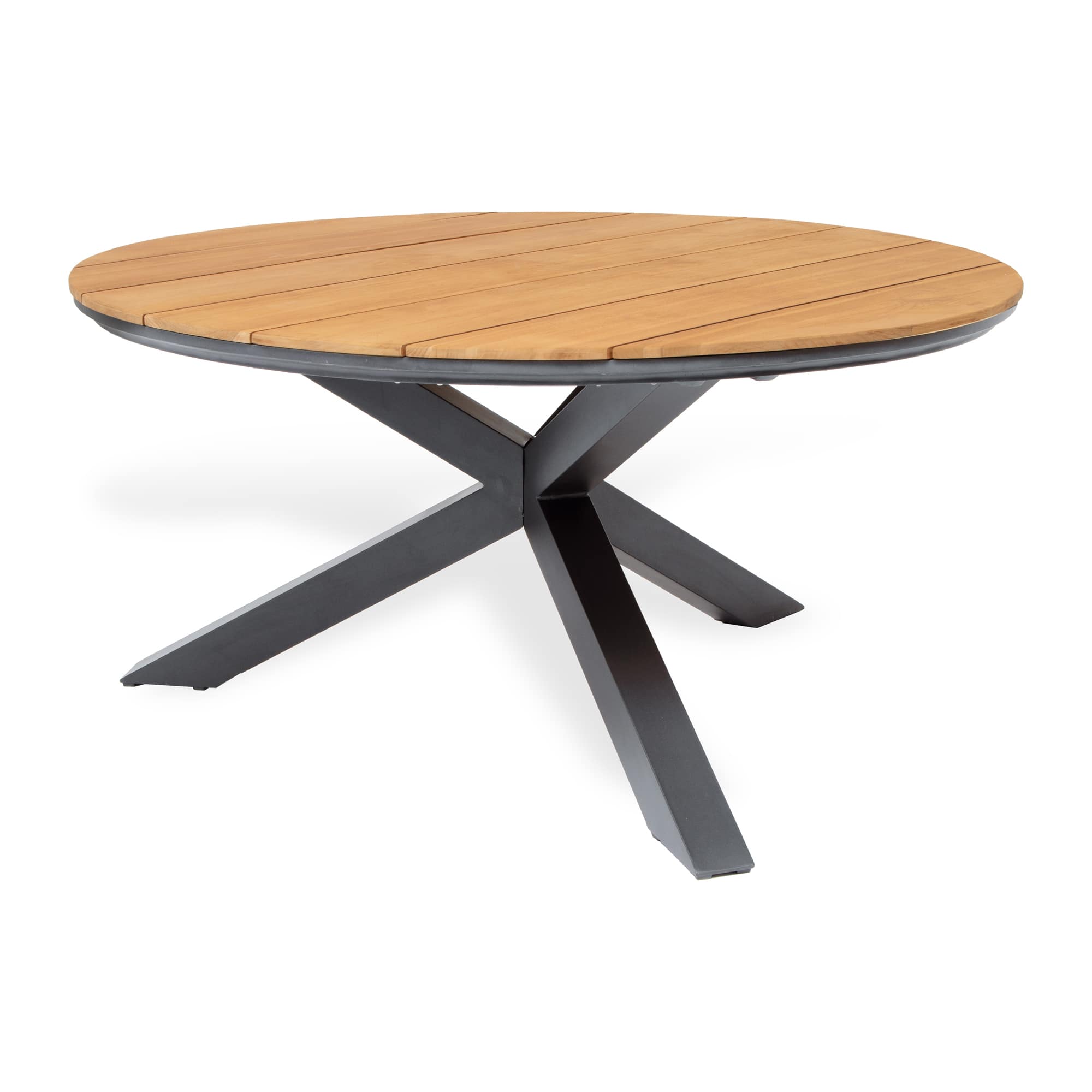 Tierra Outdoor Diningtafel Omnigo charcoal/teak ø150cm