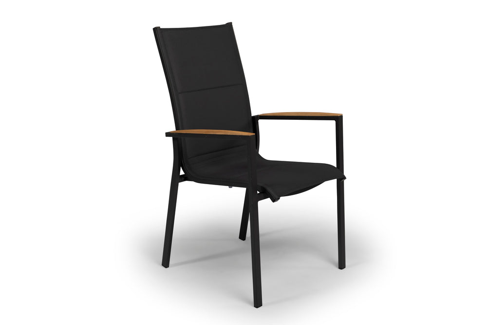 Tierra Outdoor Stapelstoel Foxx high charcoal-teak