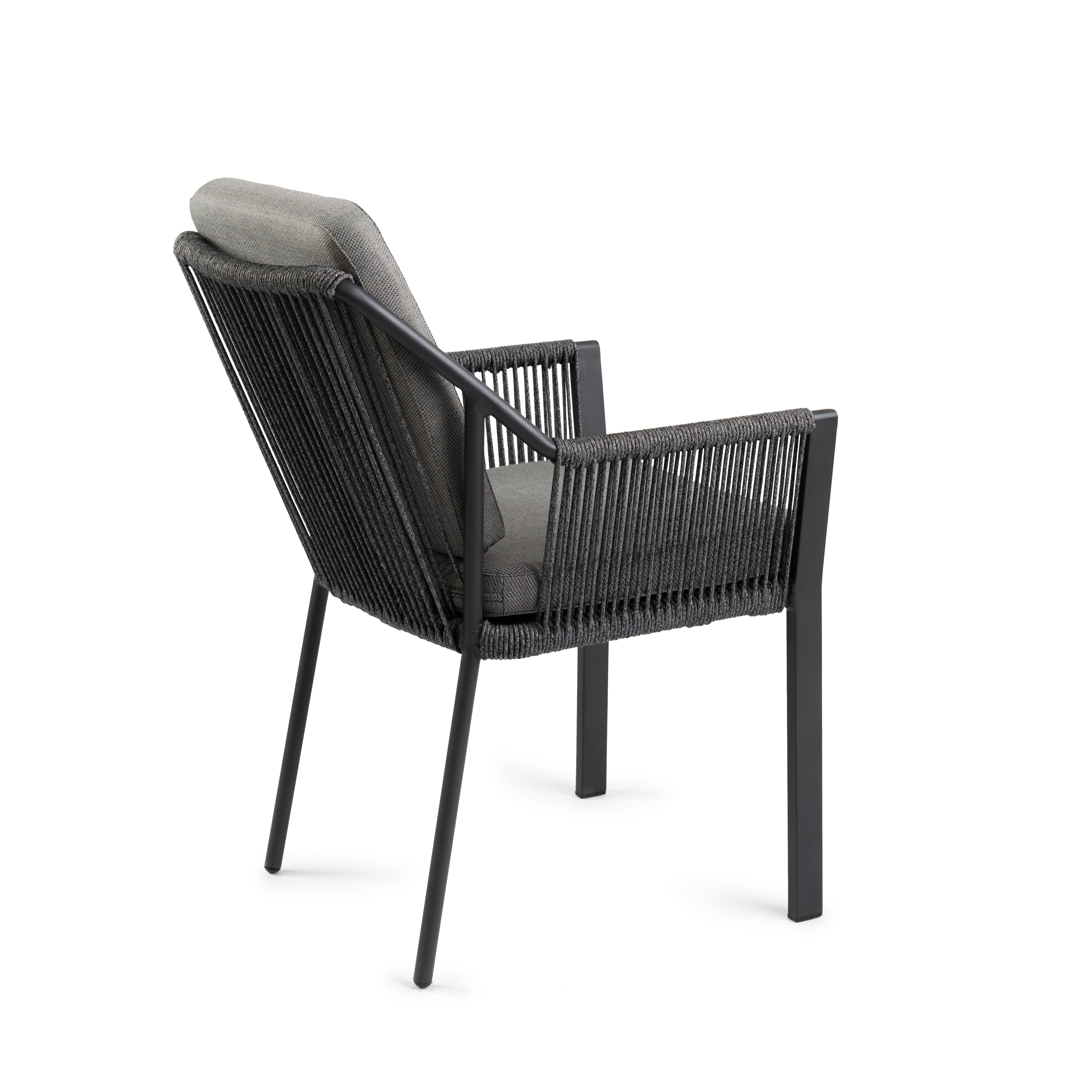 Tierra Outdoor Diningset Liv charcoal-Orbital Ø120cm 5-delig