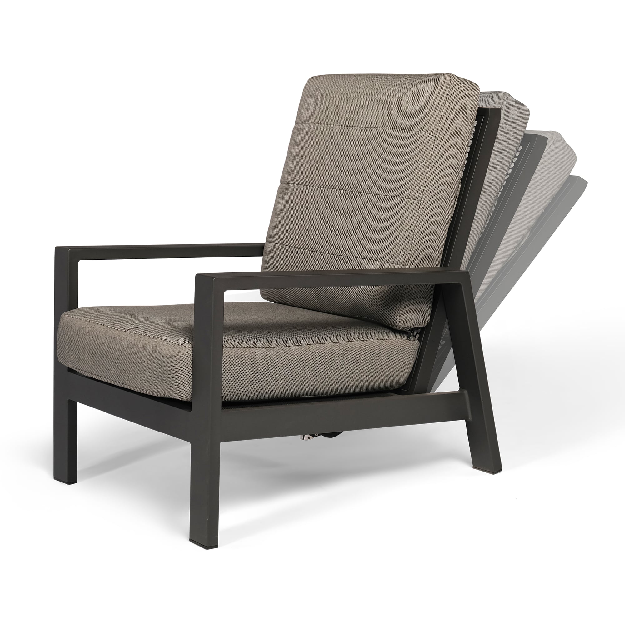 Tierra Outdoor Loungestoel Verstelbaar Queens charcoal