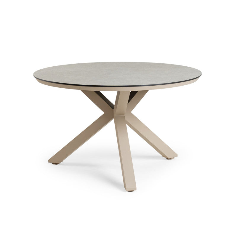 Tierra Outdoor Orbital Diningtafel Trespa ophira ø120cm champagne