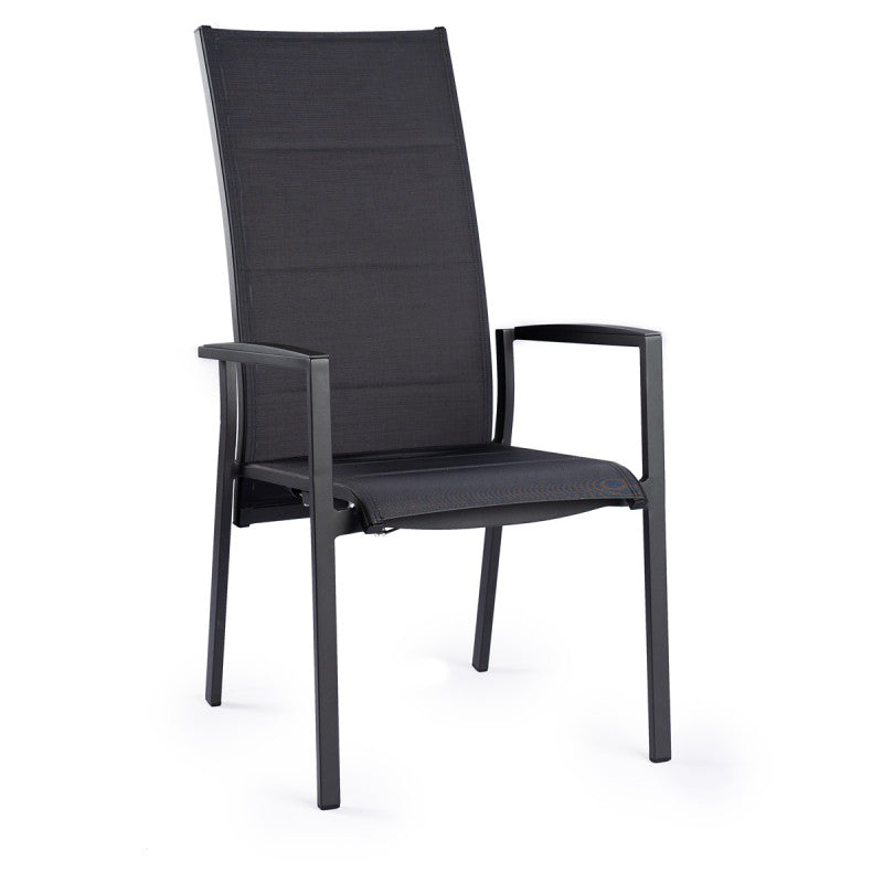 Tierra Outdoor Stapelstoel Foxx high verstelbaar charcoal-aluminium