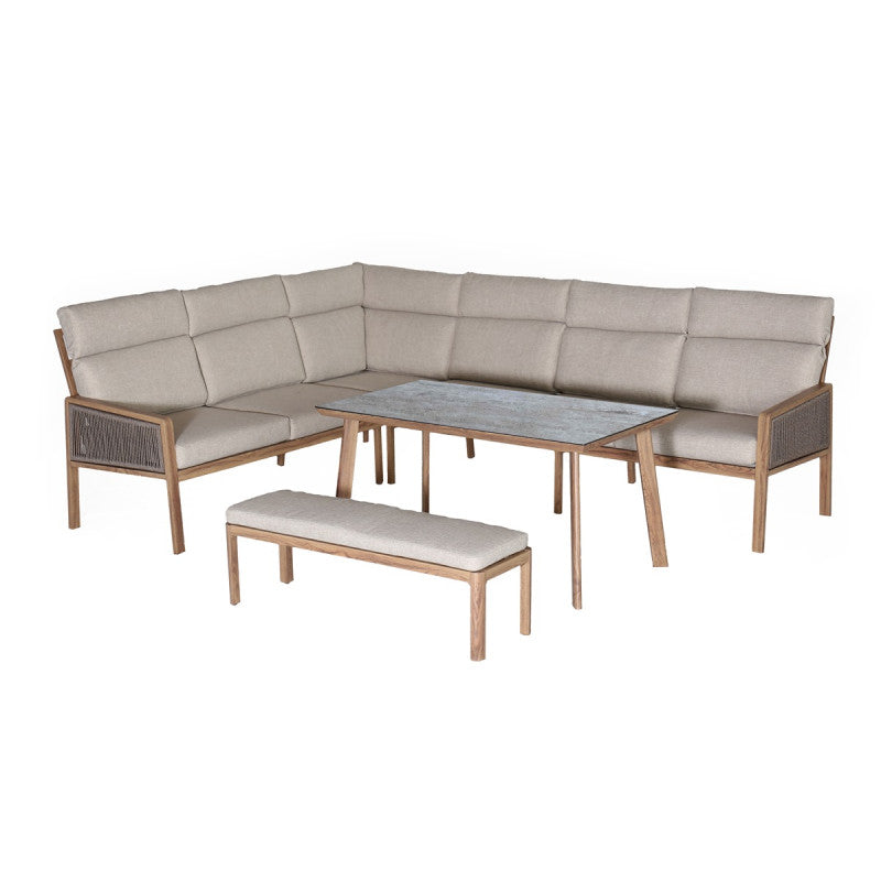 Tierra Outdoor Antonio Loungehoek Woodlook 4-delig
