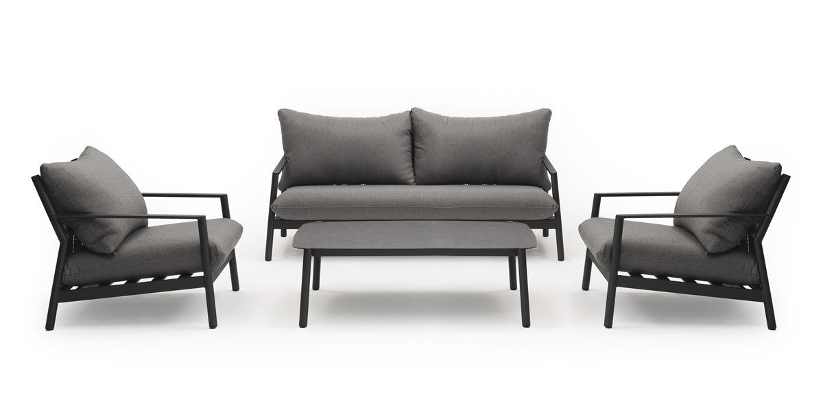 Tierra Outdoor Loungeset Monti Charcoal 4-delig
