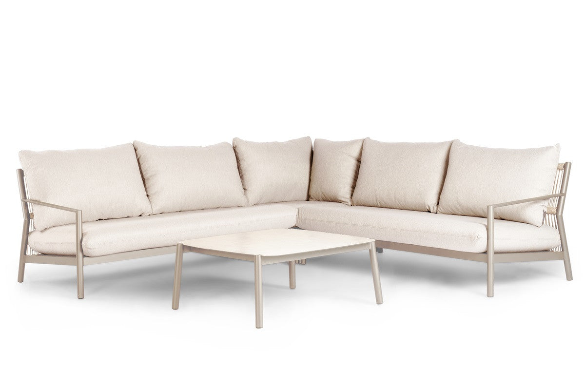 Tierra Outdoor Loungehoek Monti Champagne 4-delig