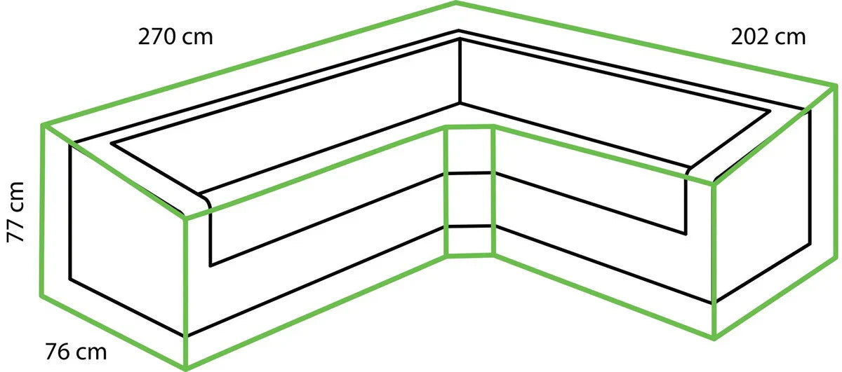 Tierra Outdoor Loungesethoes Liv rechts 270x202cm