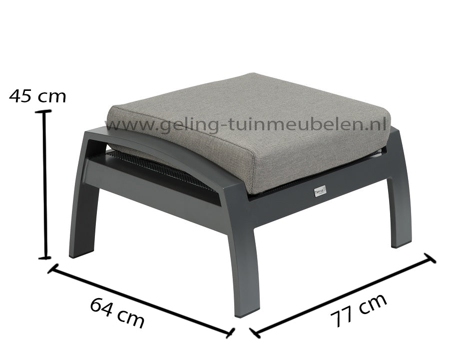 Tierra Outdoor Hocker Valencia charcoal