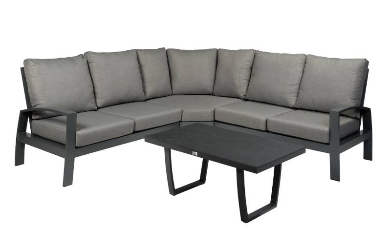 Tierra Outdoor valencia loungehoek 4-delig charcoal