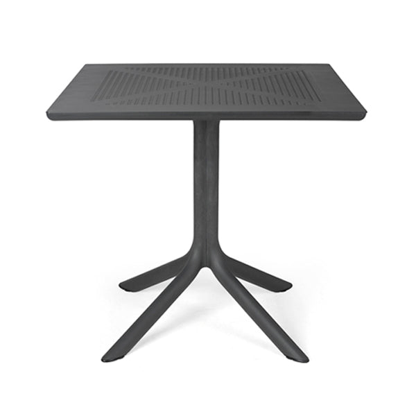Nardi Diningtafel Clip 80x80cm antraciet