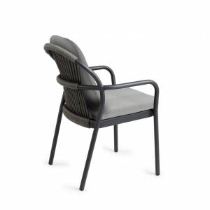 Tierra Outdoor Diningstoel Fico charcoal