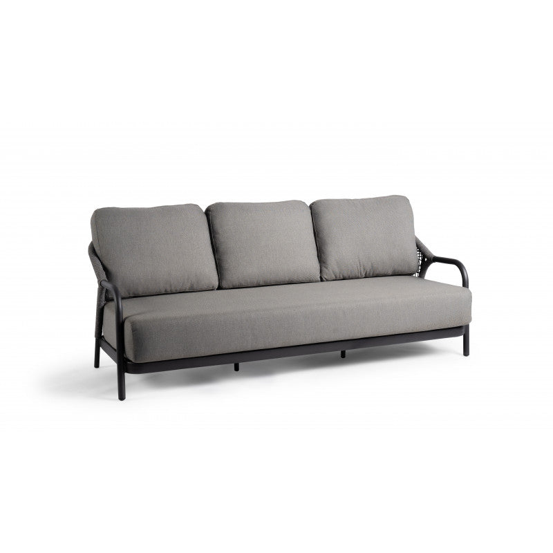 Tierra Outdoor Loungebank 3-zits Fiona charcoal