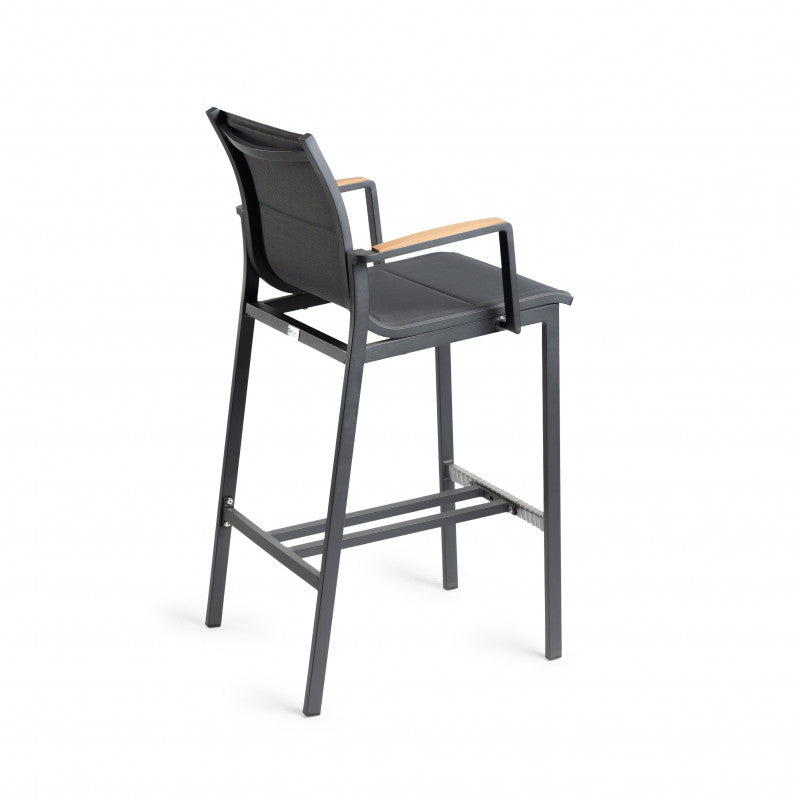 Tierra Outdoor Barstoel Foxx charcoal-teak