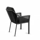 Tierra Outdoor Diningset Liv black - Orbital teak Ø120cm 5-delig