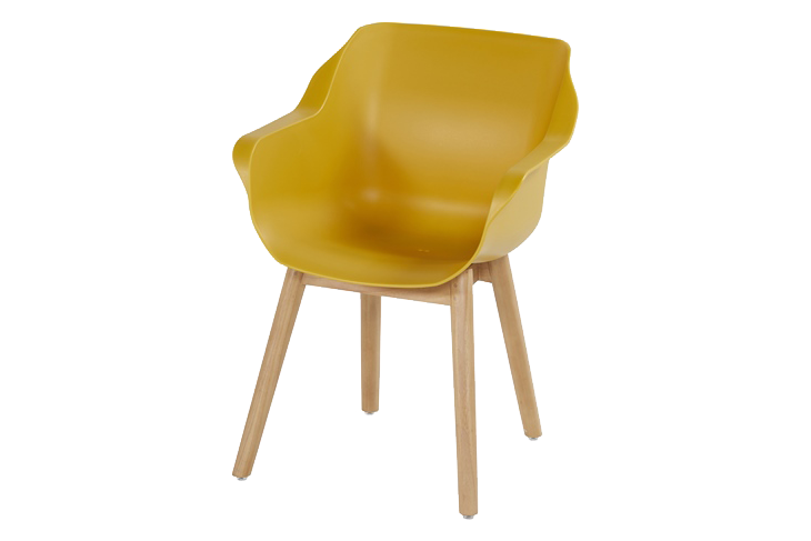 Hartman Sophie teak armchair teak-curry yellow