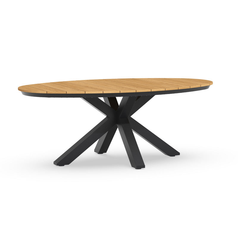 Tierra Outdoor Diningtafel Oblong charcoal/teak 200x110cm