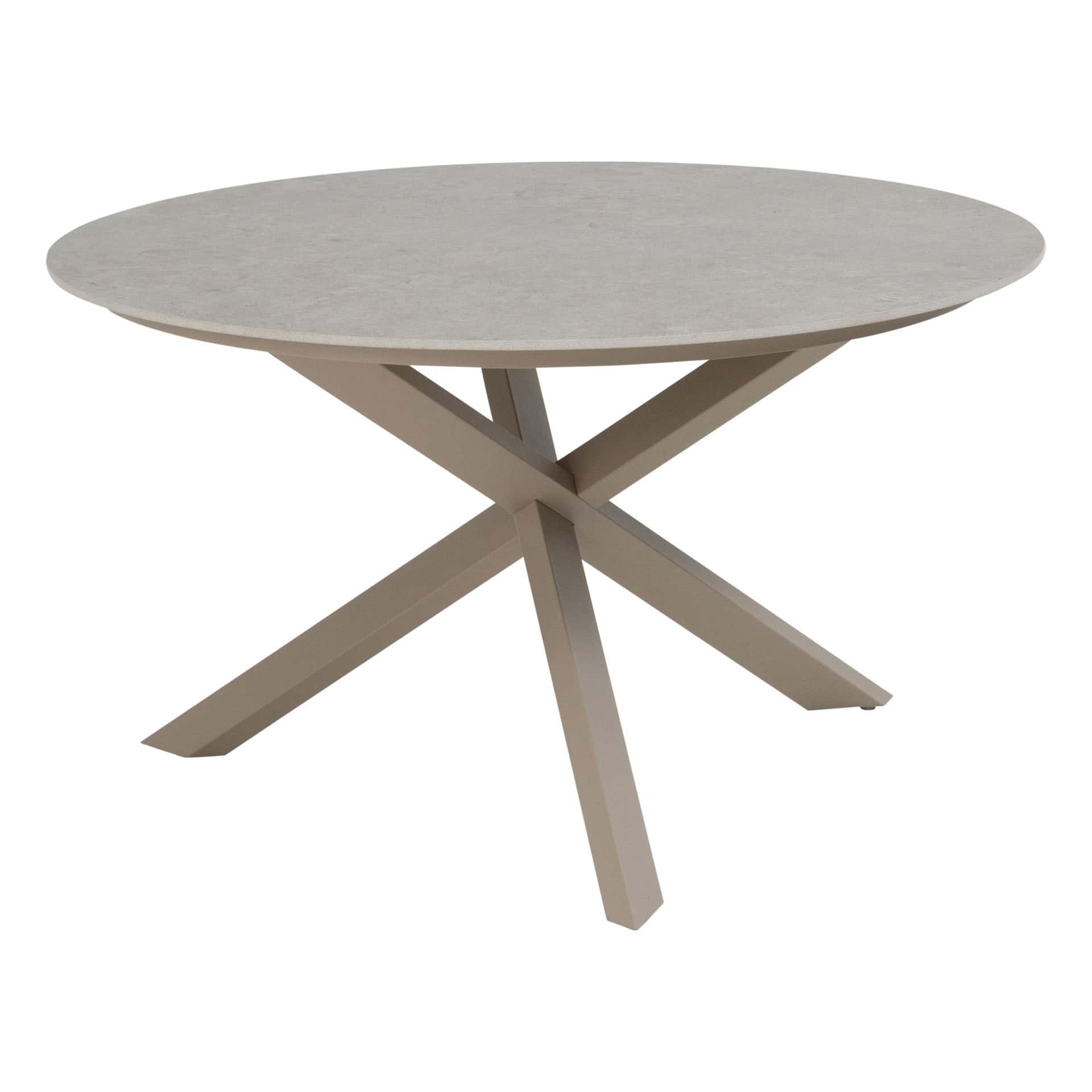 Taste 4SO Diningtafel Prado RVS/keramiek latte Ø130cm