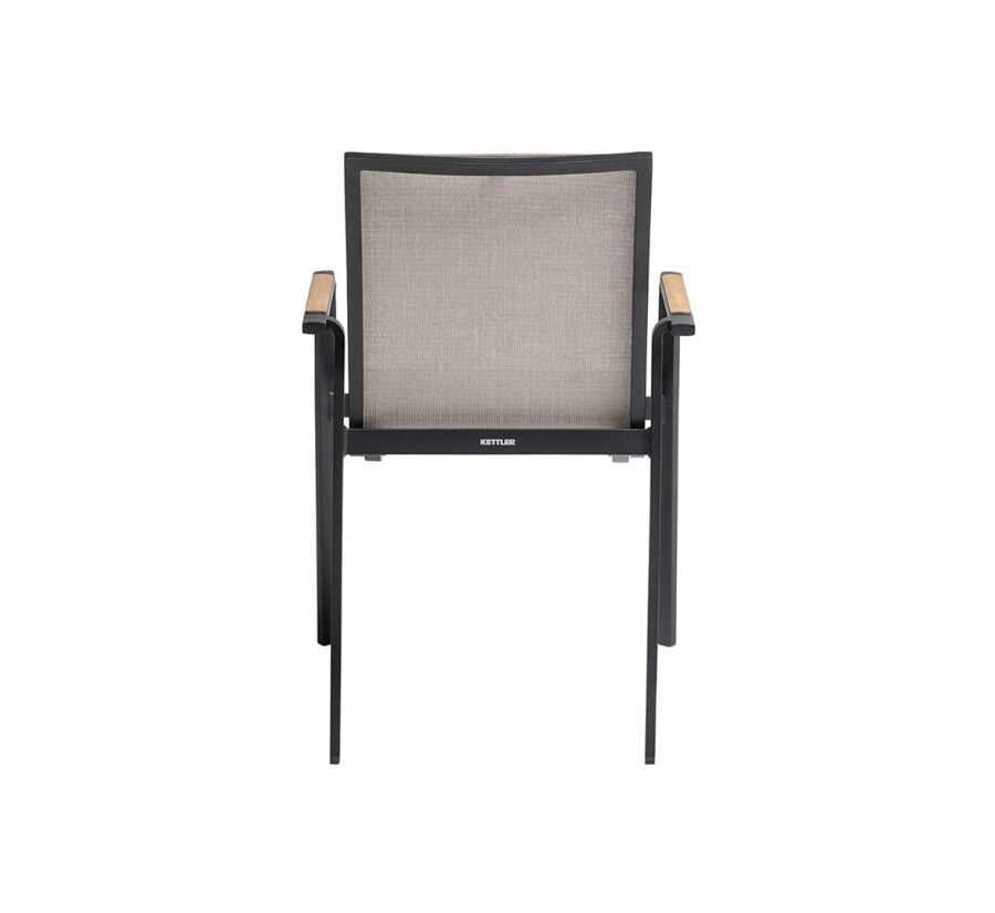 Kettler Stapelstoel Queens alu/teak