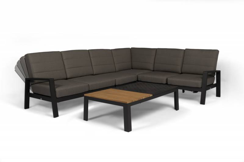 Tierra Outdoor queens loungehoek charcoal 5-delig