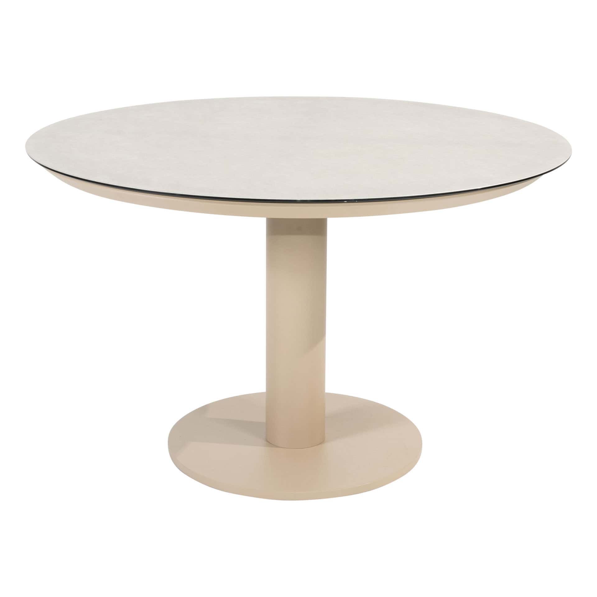 Taste 4SO Diningtafel Sarah Ø120 cm geprint keramiek latte